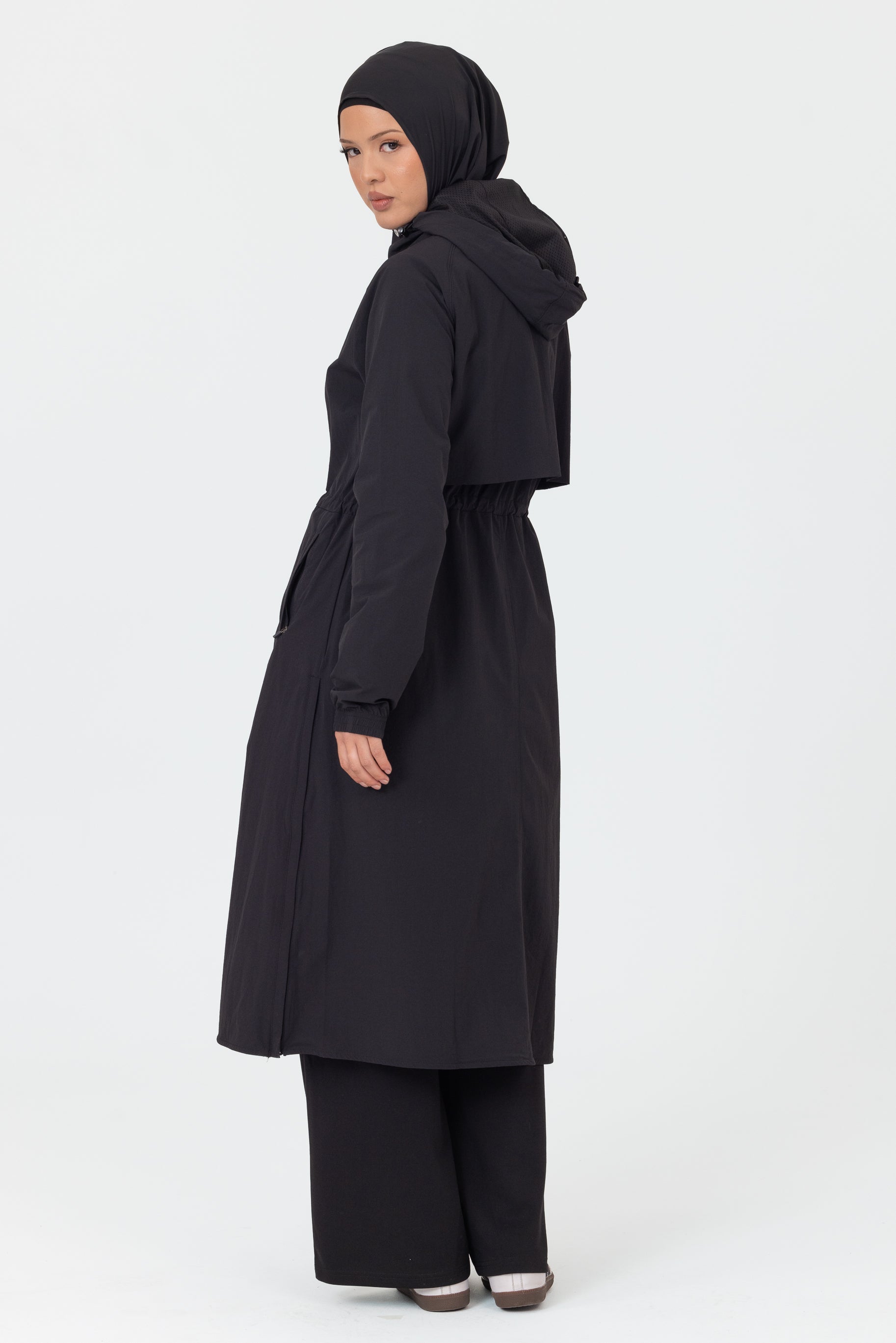 Everyday Zip Up Trench - Black
