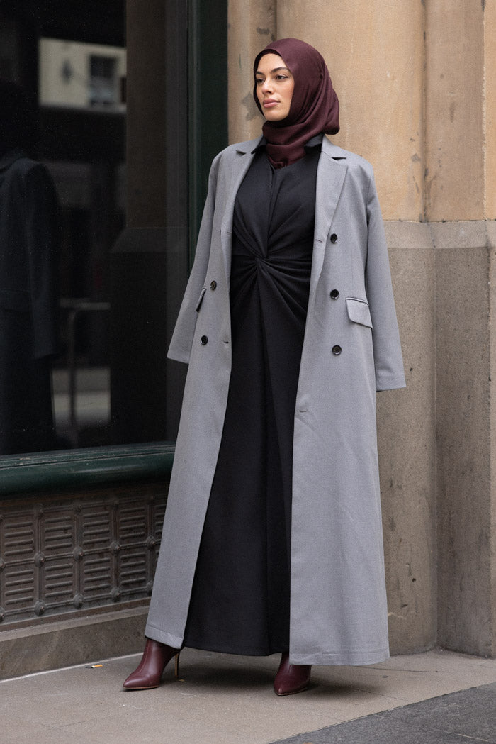 Tailored Winter Coat - Grey