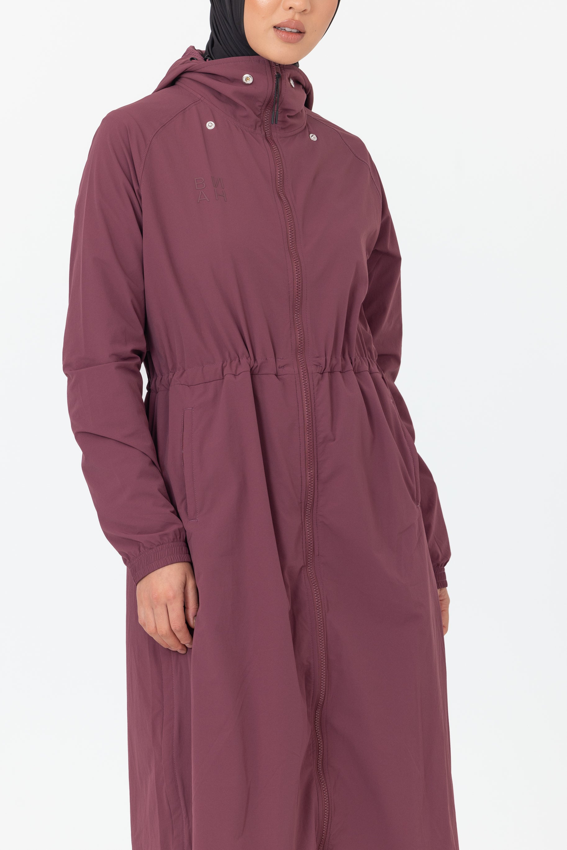 Everyday Zip Up Trench - Berry