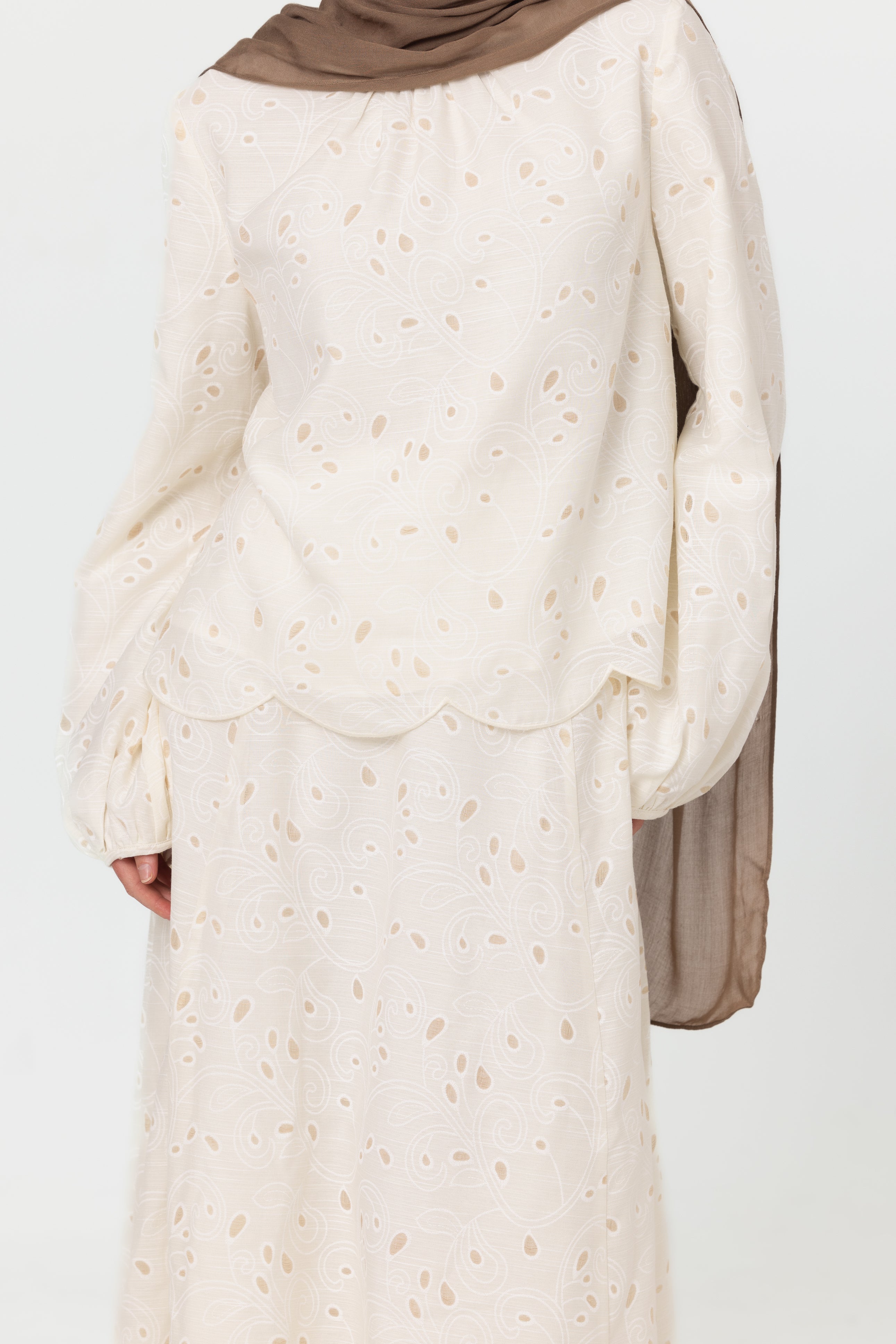 Nasma Embroidered Top - White