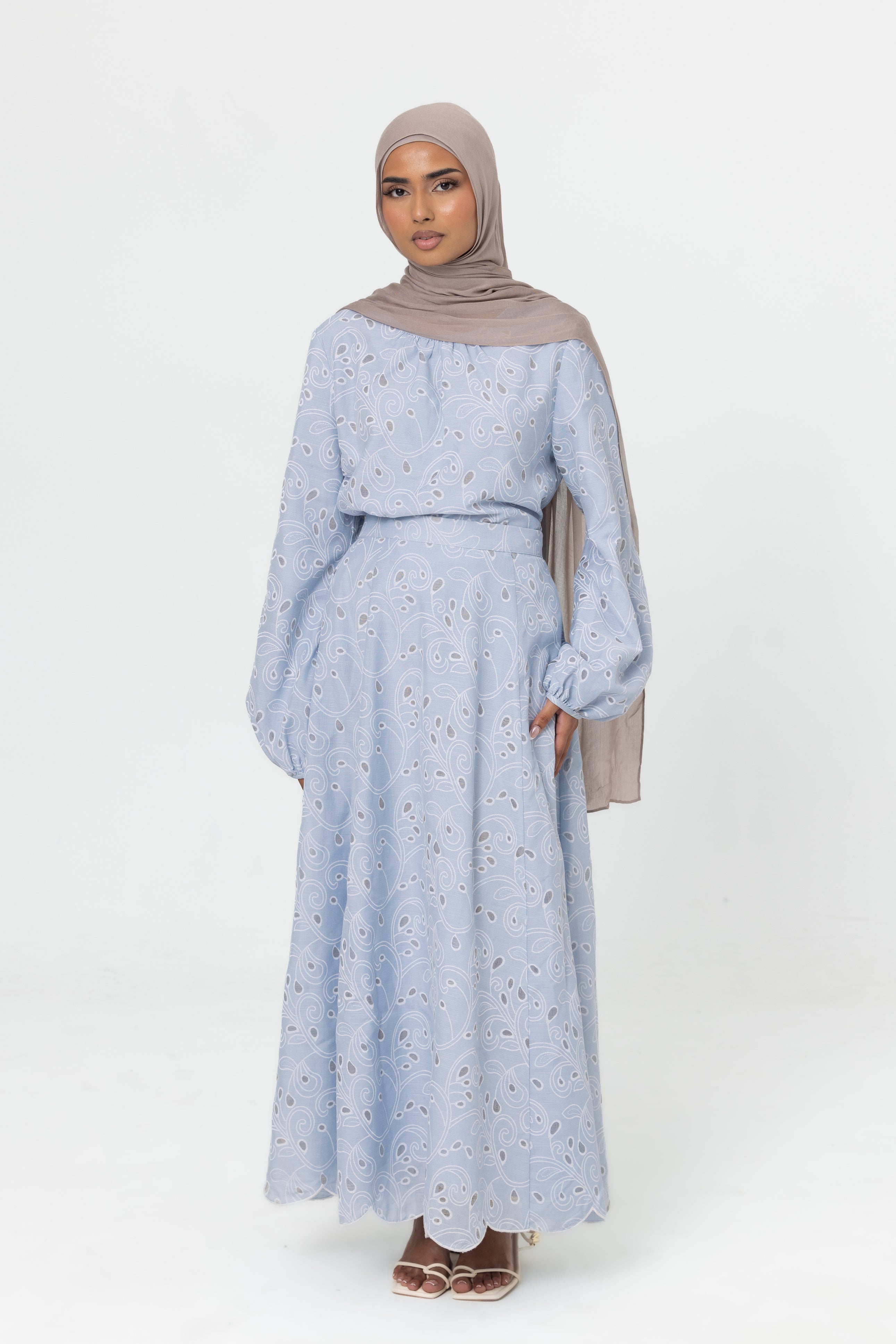 Nasma Embroidered Top - Blue