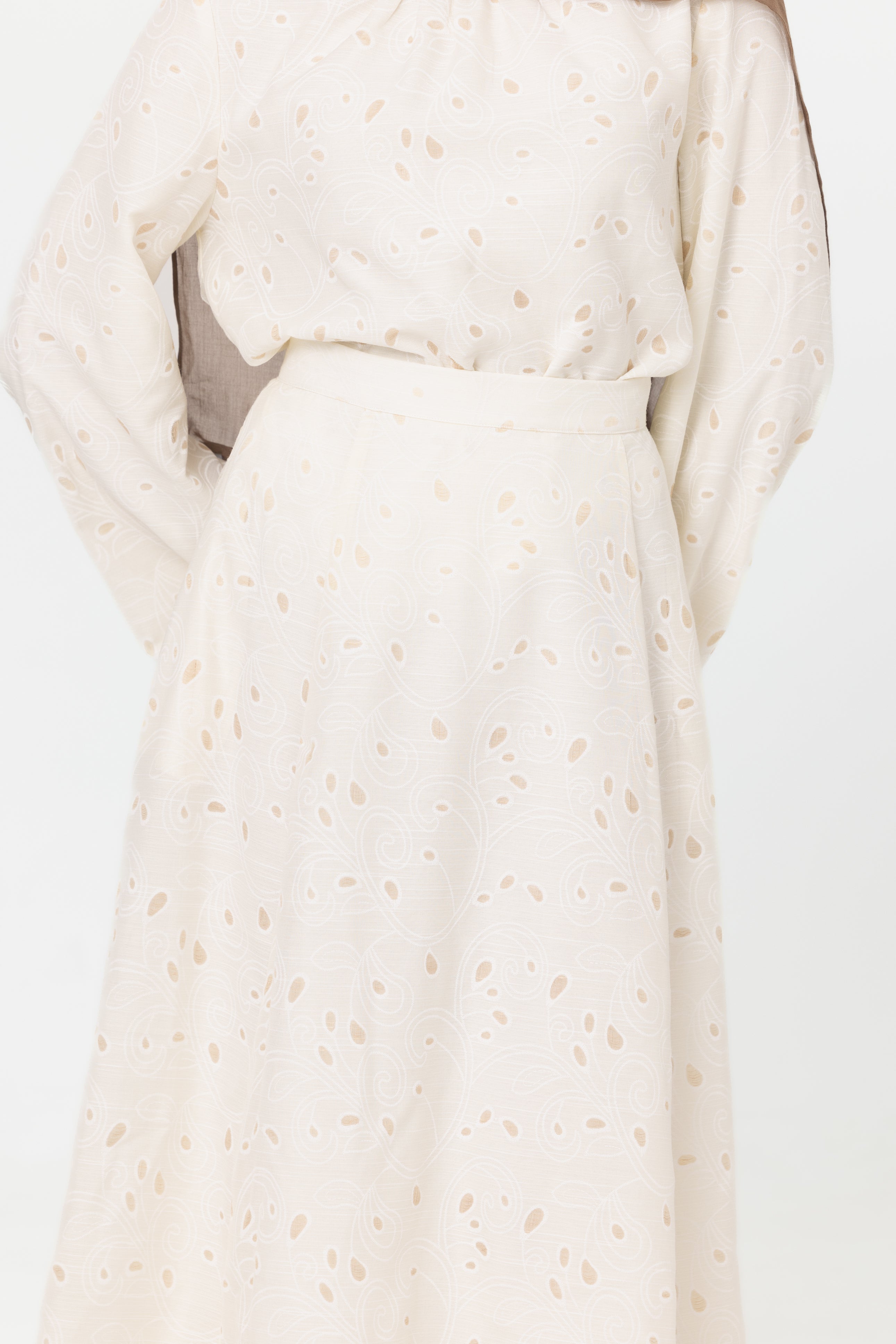 Nasma Embroidered Skirt - White