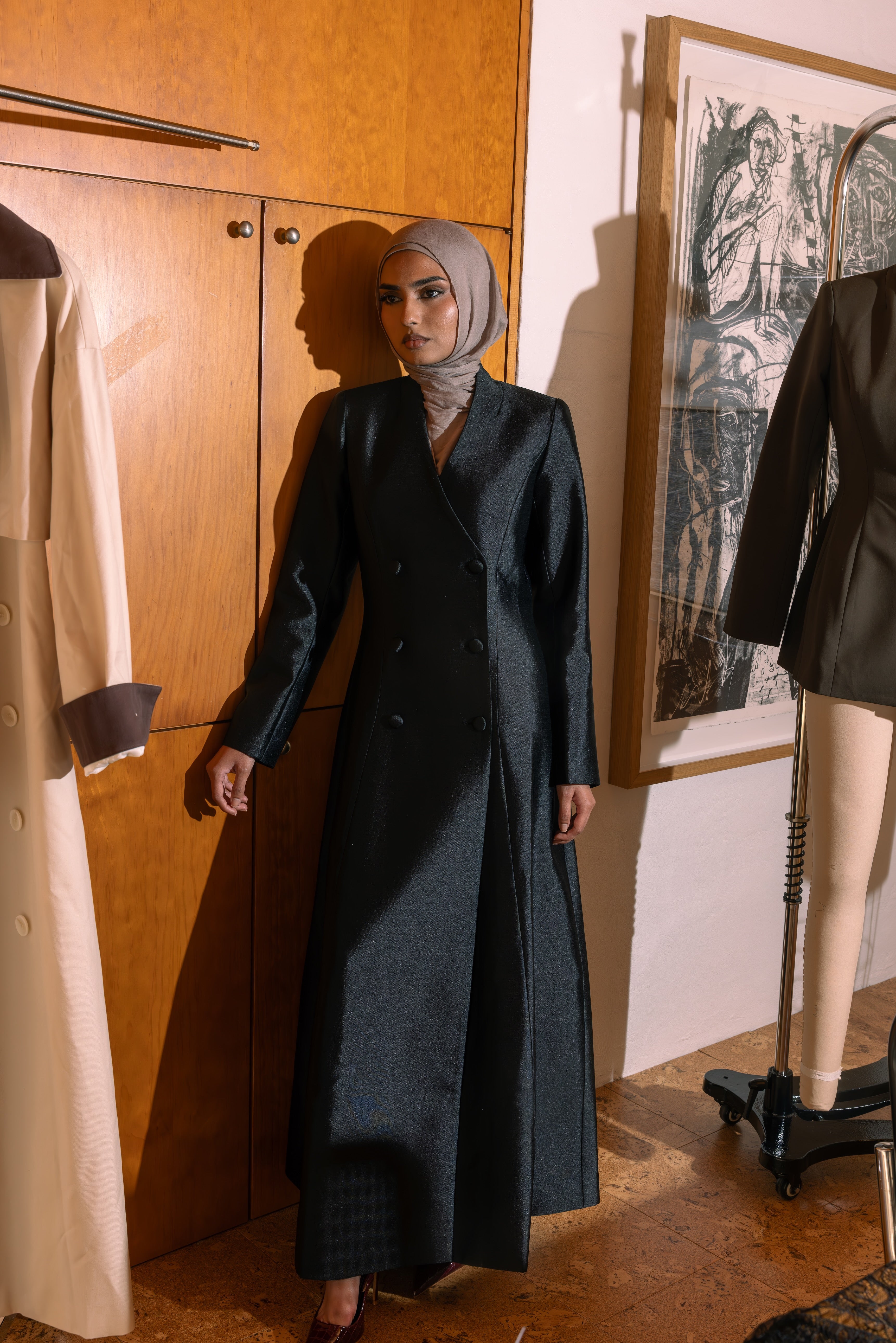 Amara Mikado Dress - Black