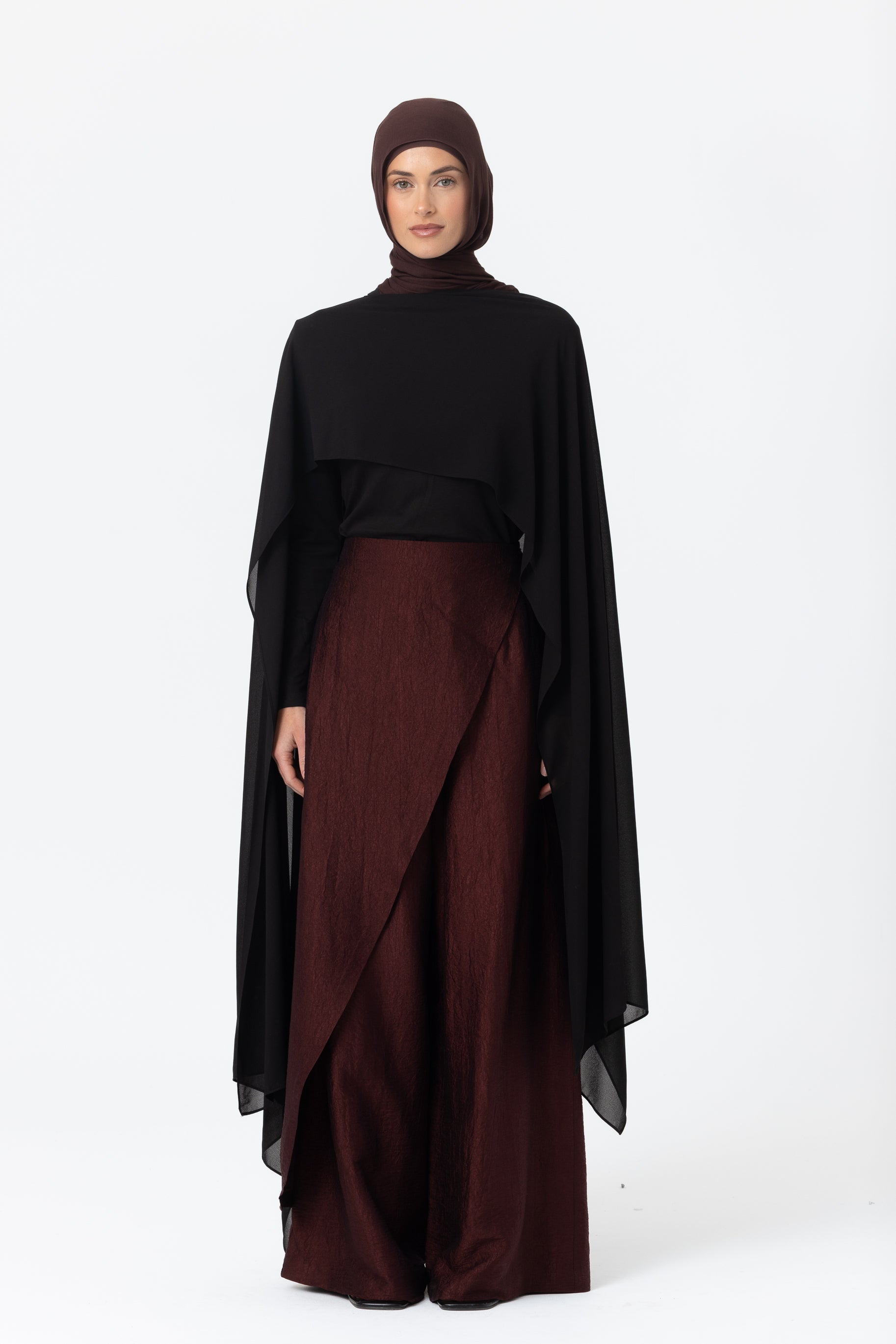 Chiffon Cape - Black