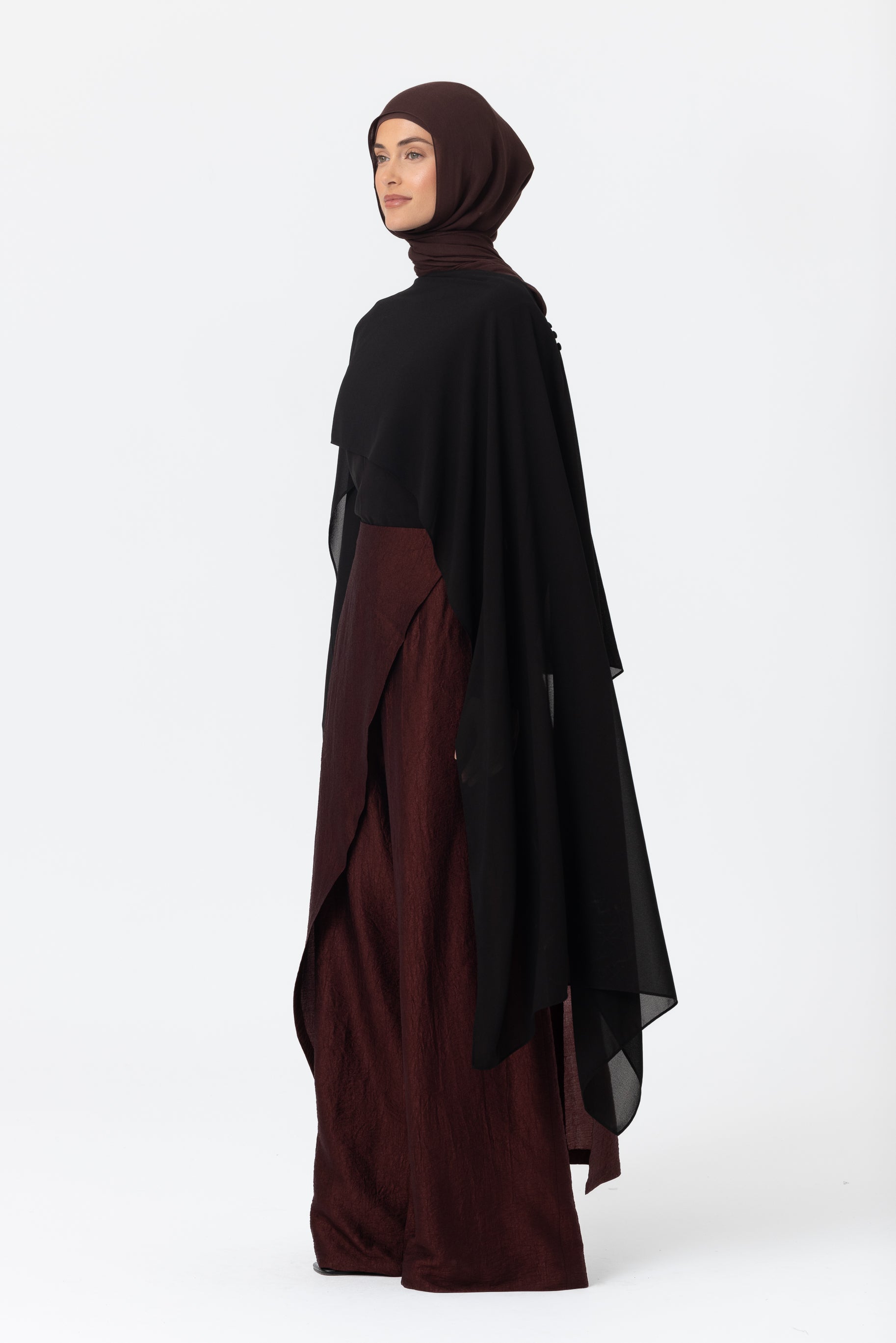 Chiffon Cape - Black