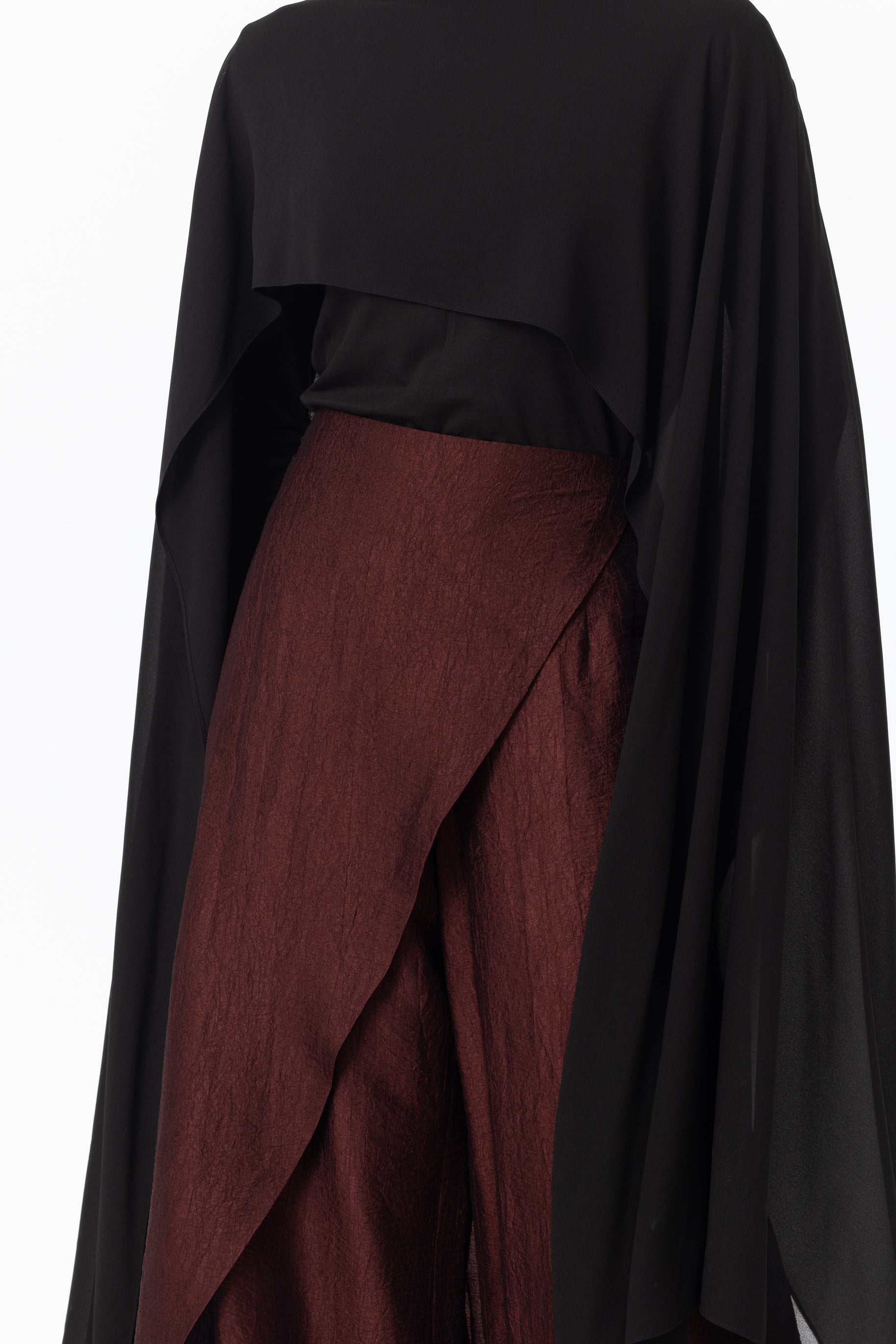 Chiffon Cape - Black