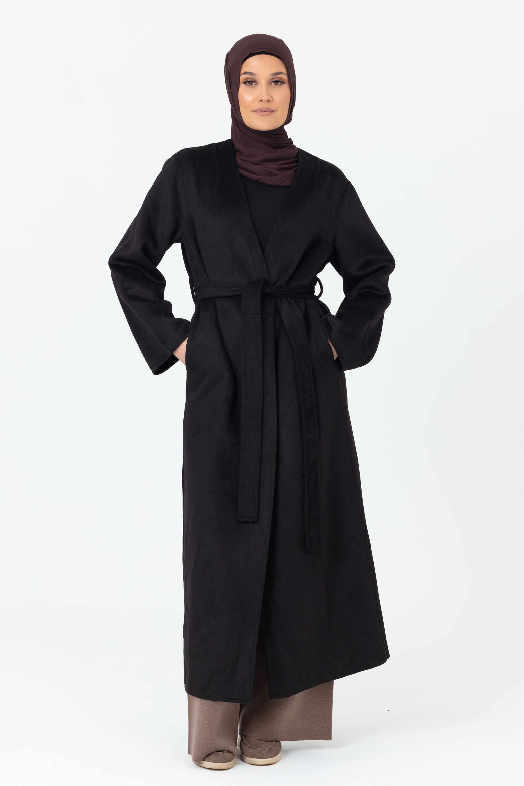 Tara Longline Coat - Black