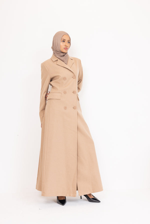 Tailored Winter Coat - Nude