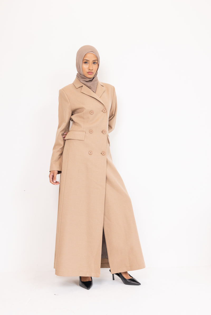 Tailored Winter Coat - Nude