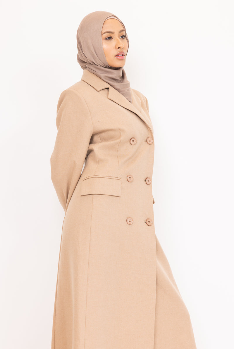 Tailored Winter Coat - Nude