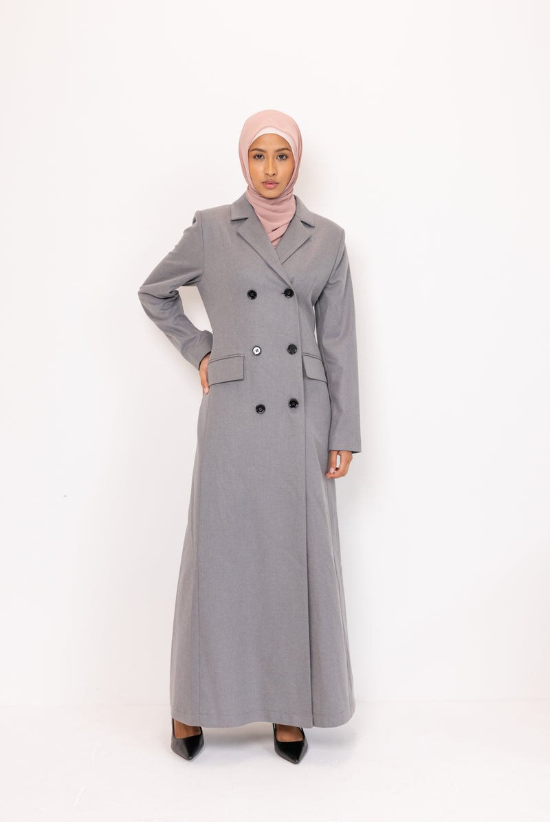 Tailored Winter Coat - Grey