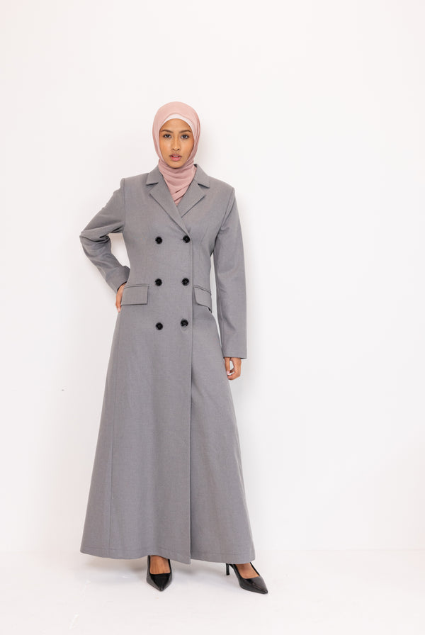 Tailored Winter Coat - Grey