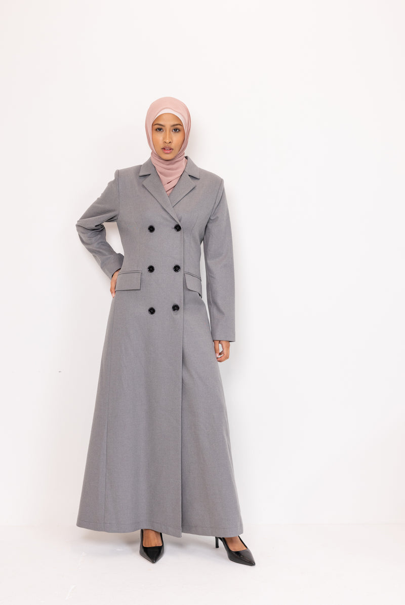Tailored Winter Coat - Grey