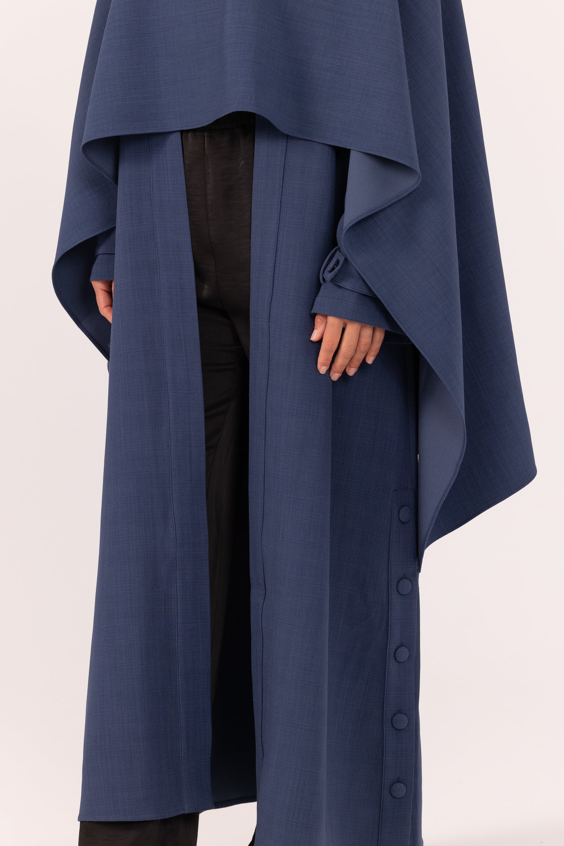 Estella Coat Abaya - Blueberry