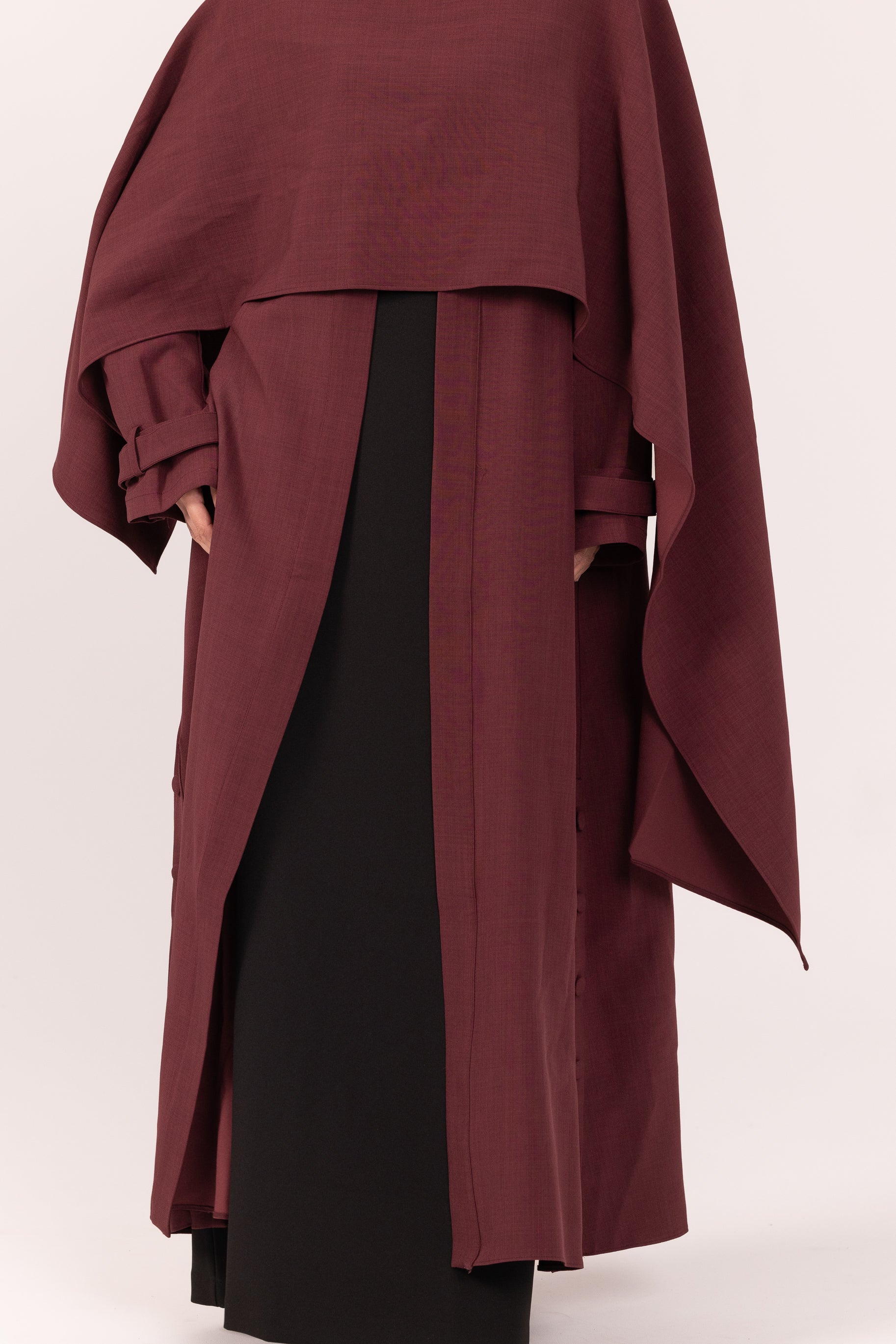 Estella Coat Abaya - Mulberry