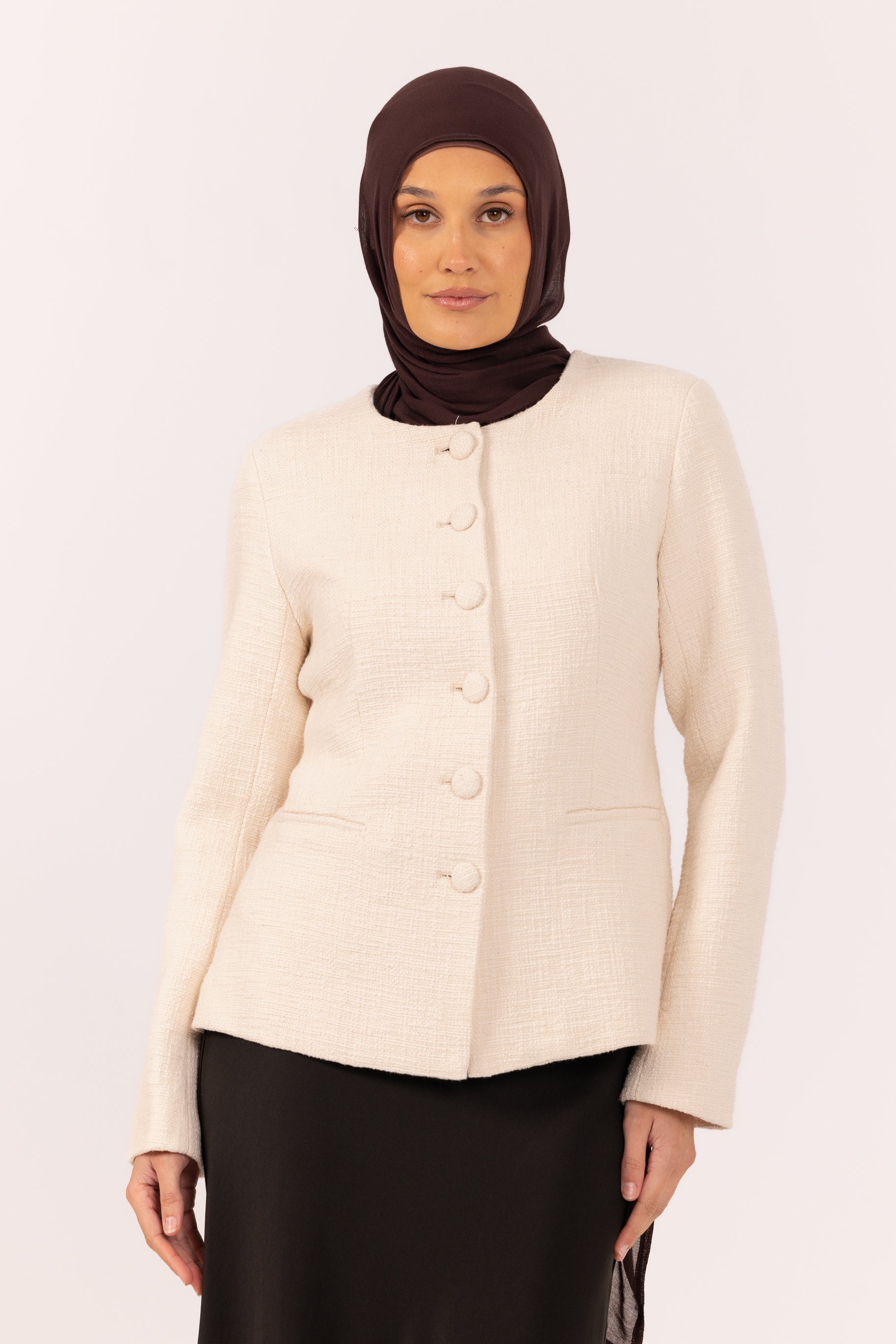 Blair Boucle Jacket - Cream