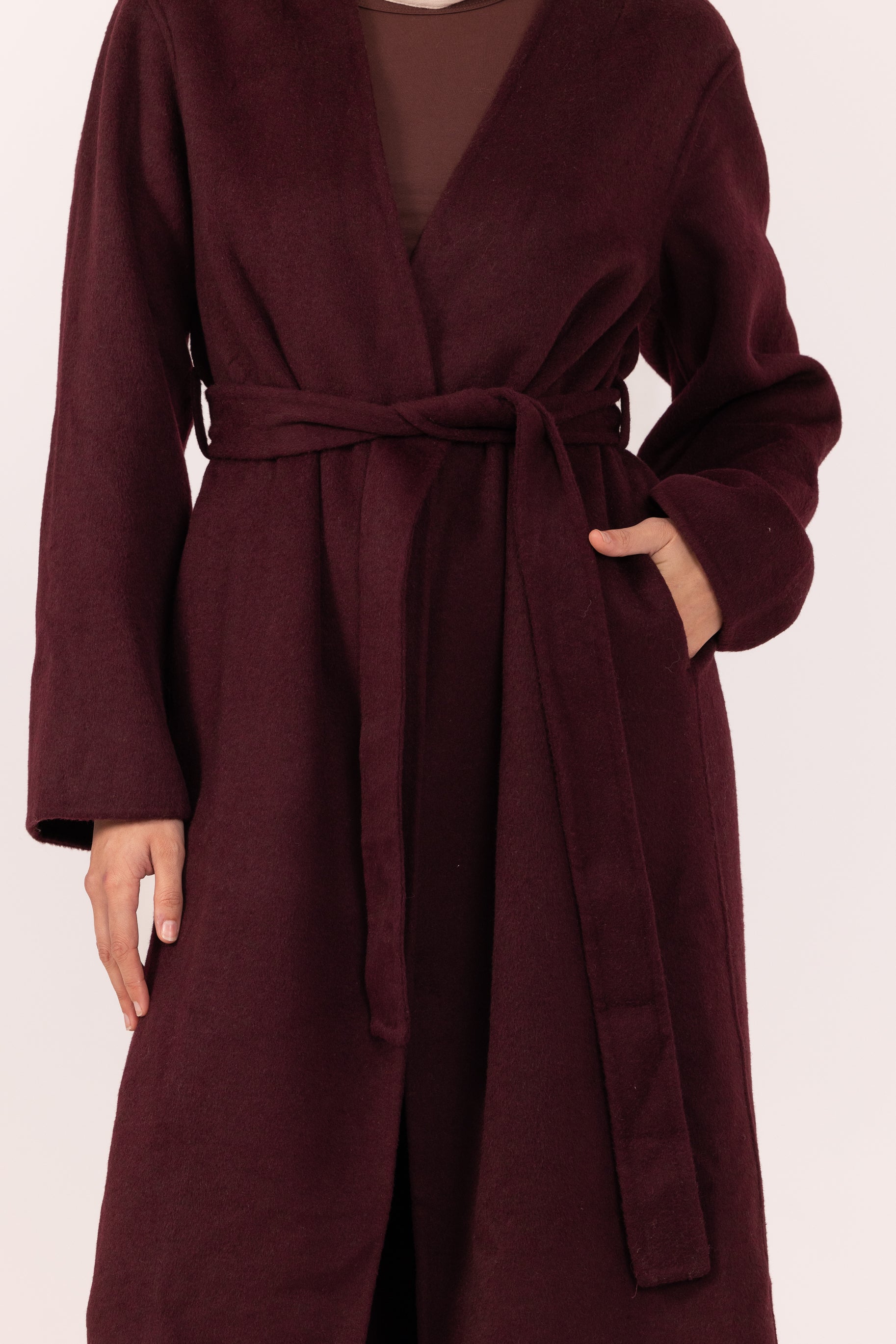Tara Longline Coat - Mulberry