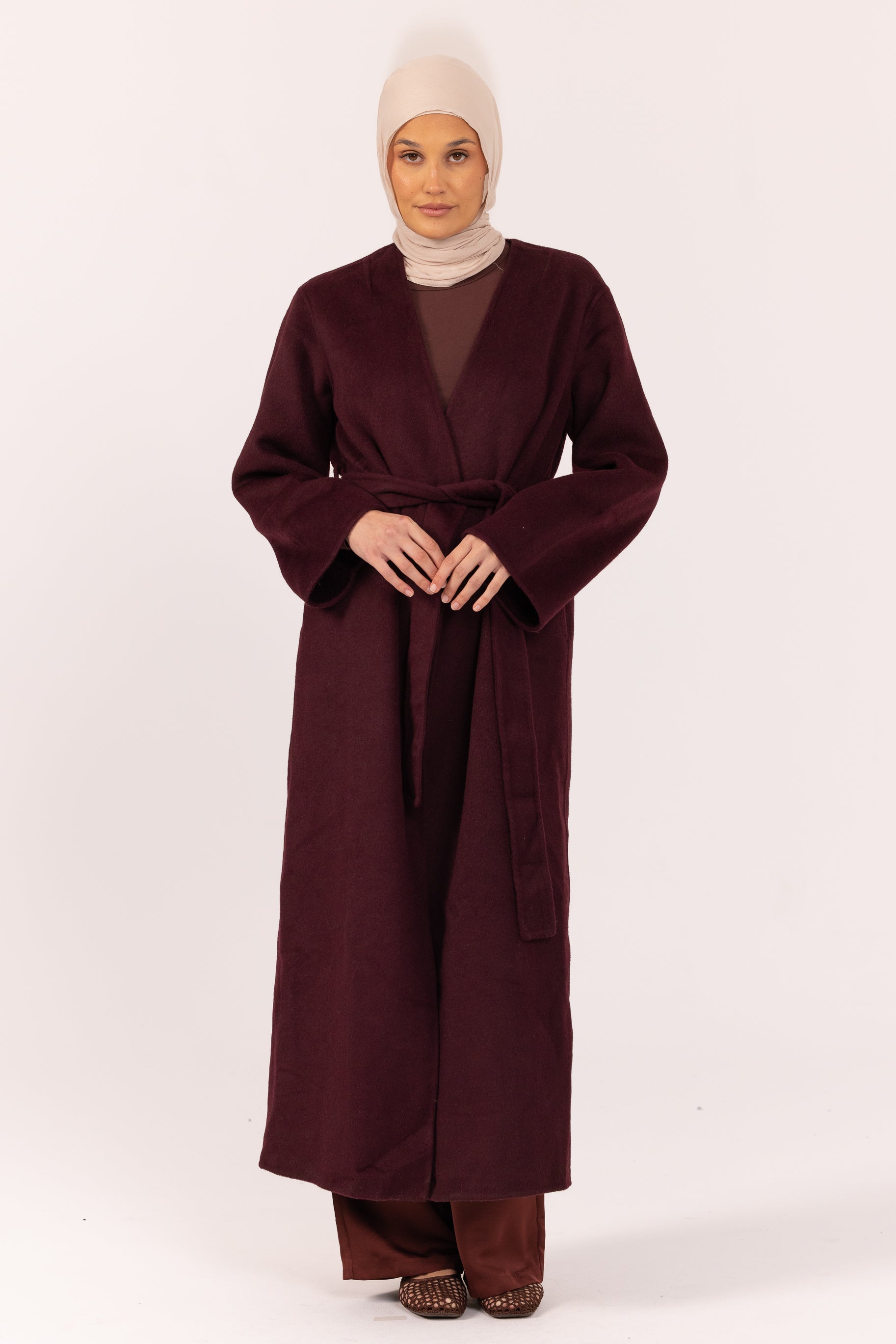 Tara Longline Coat - Mulberry