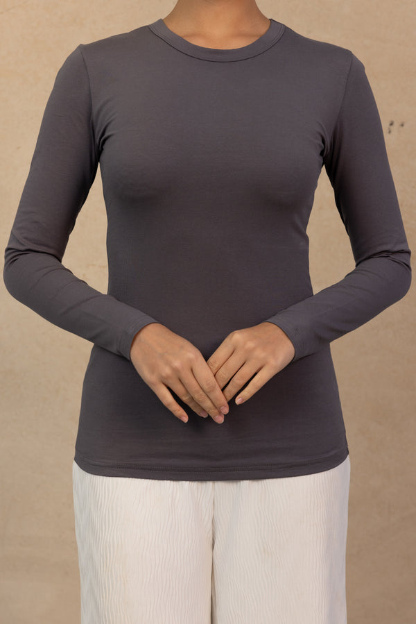 Core Cotton Body Top - Grey