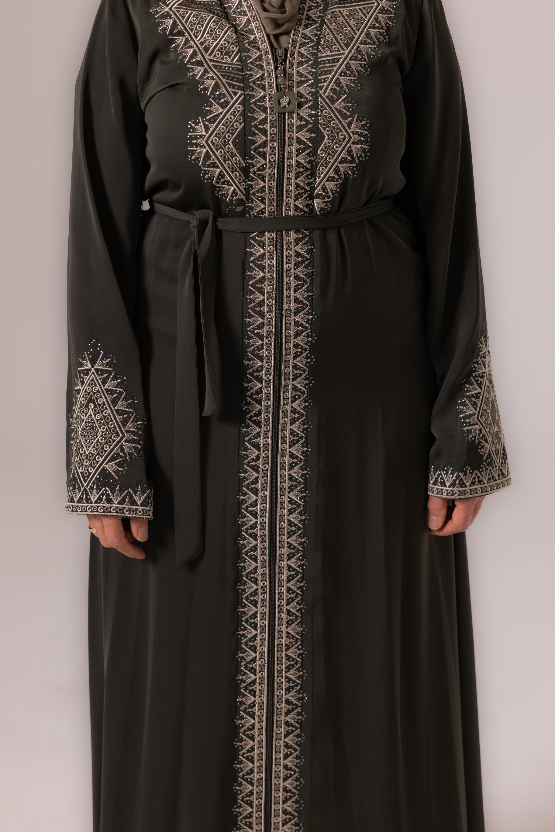 Ladies Elegant Abaya - Sage Green