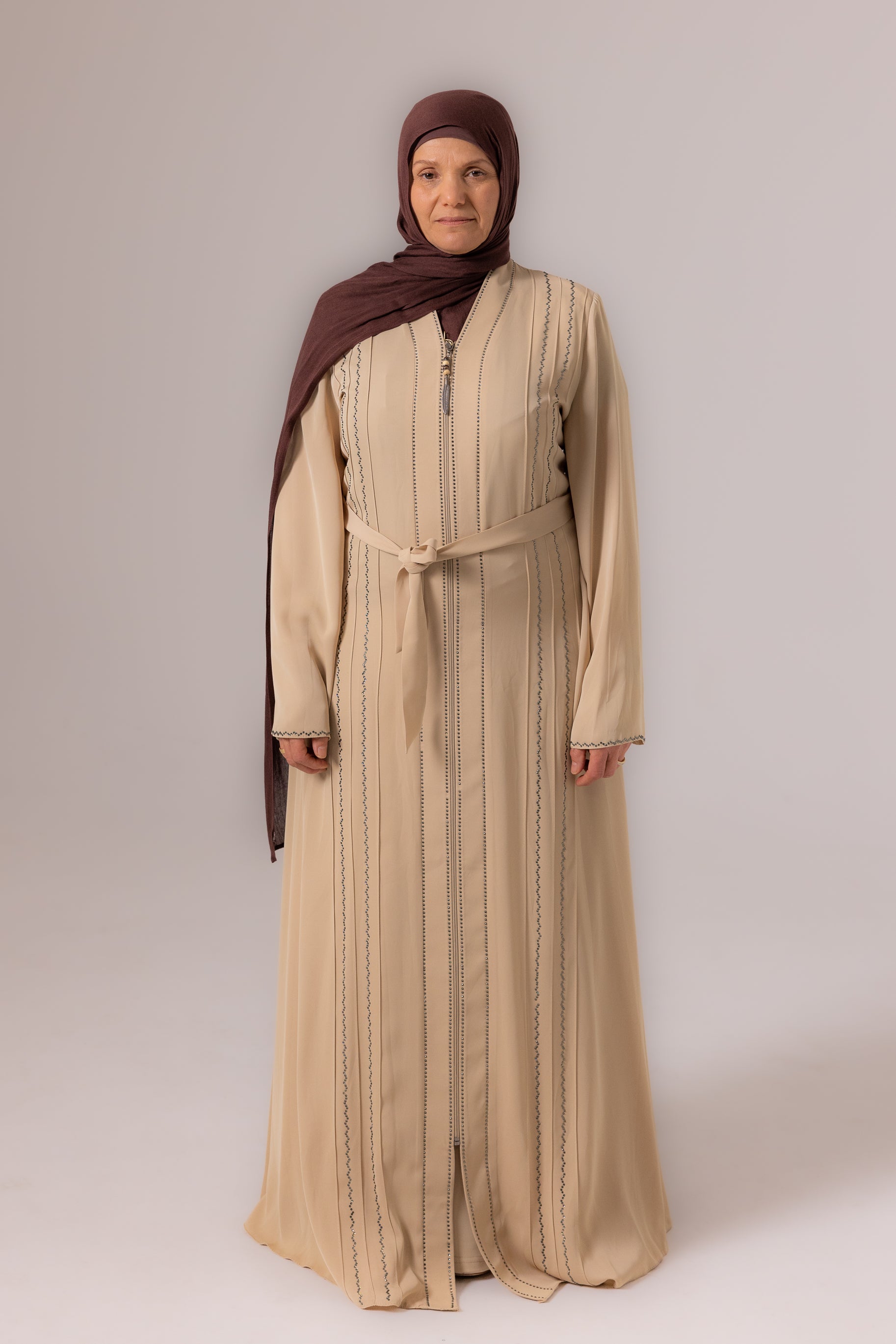 Ladies Elegant Abaya - Oatmeal