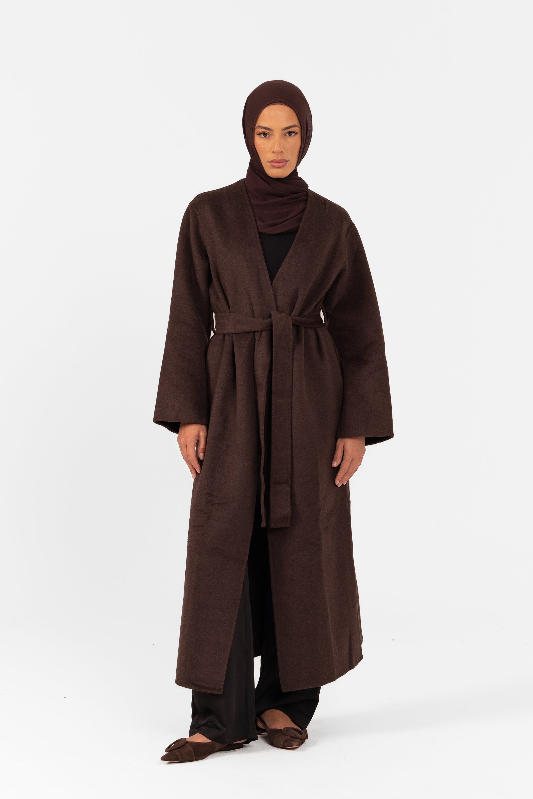 Tara Longline Coat - Espresso