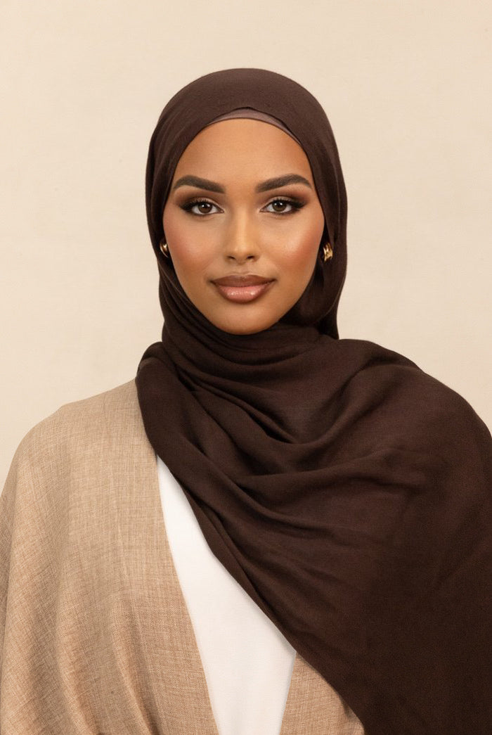 Premium Viscose Hijab - Turkish Coffee