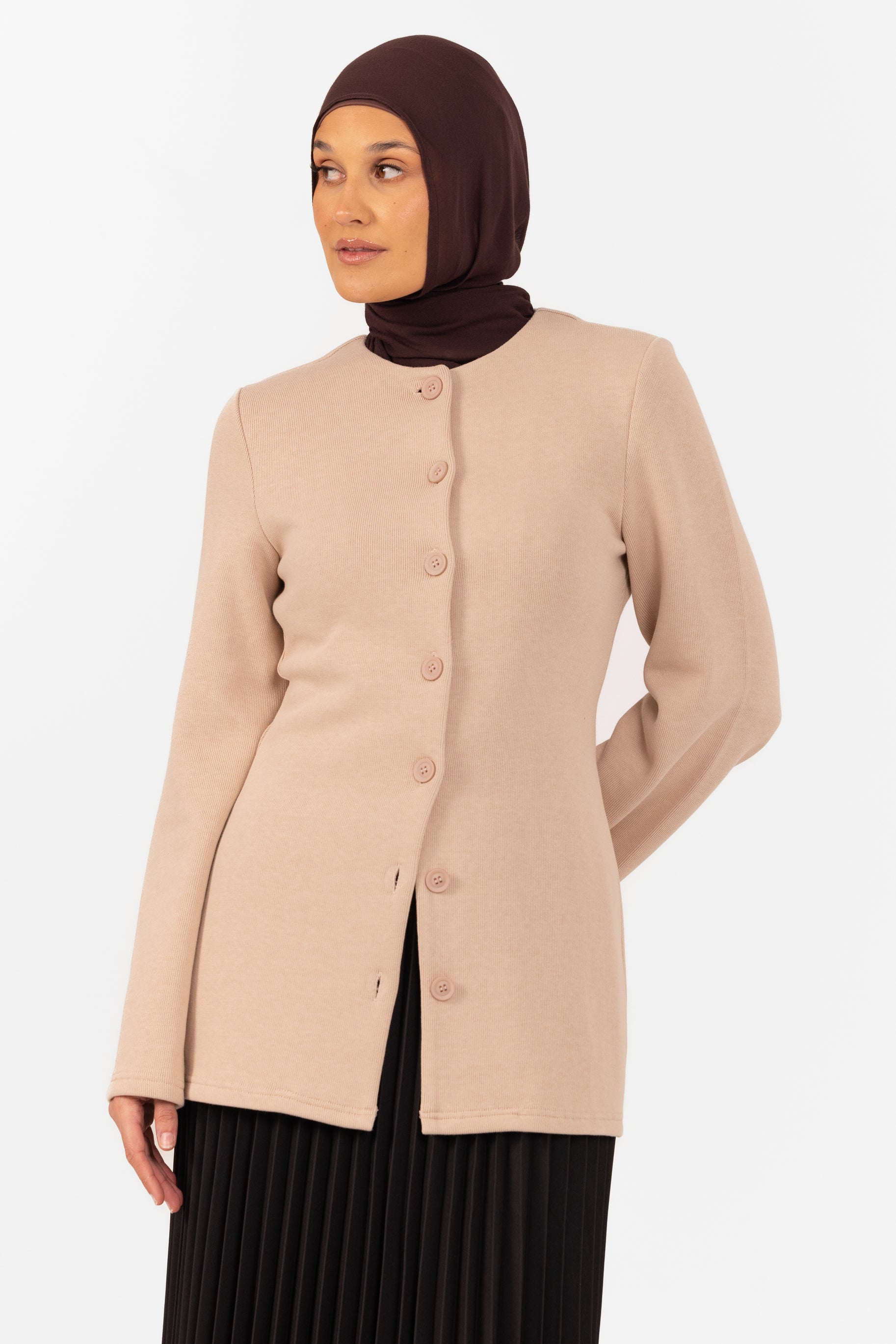 Nevene Knit Cardigan - Oat
