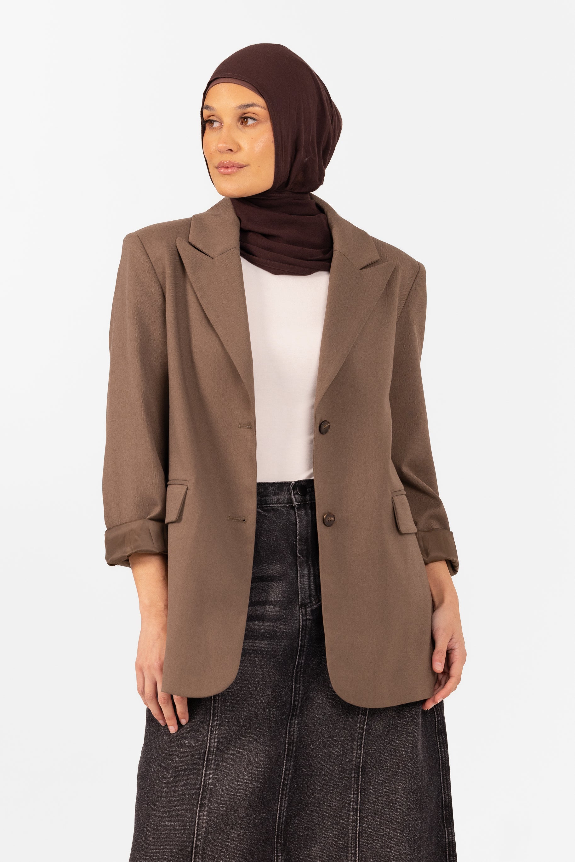 Bianca Oversized Blazer - Cocoa