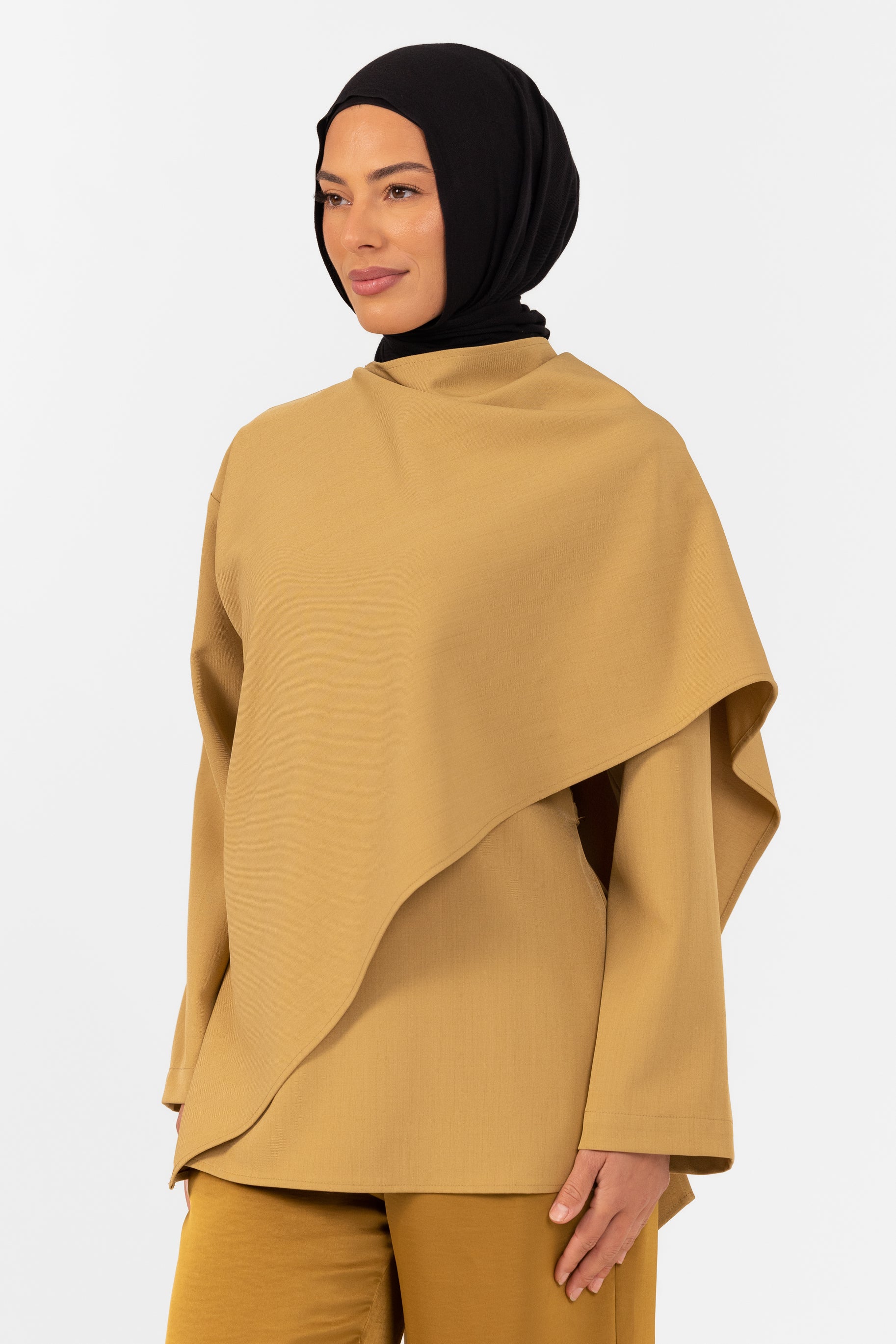 Ghanda Shawl Top - Mustard