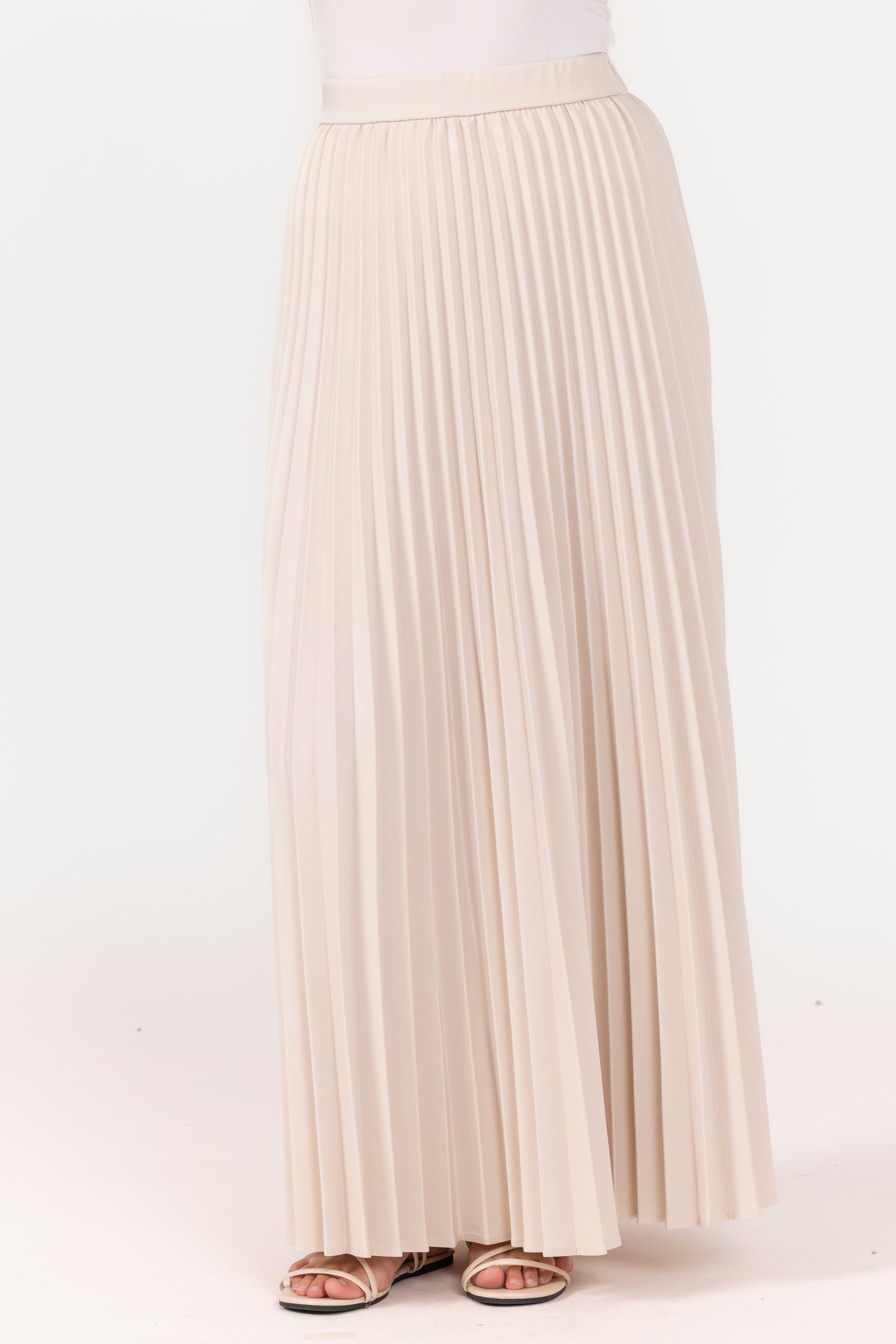 Pleated Maxi Skirt - Oat