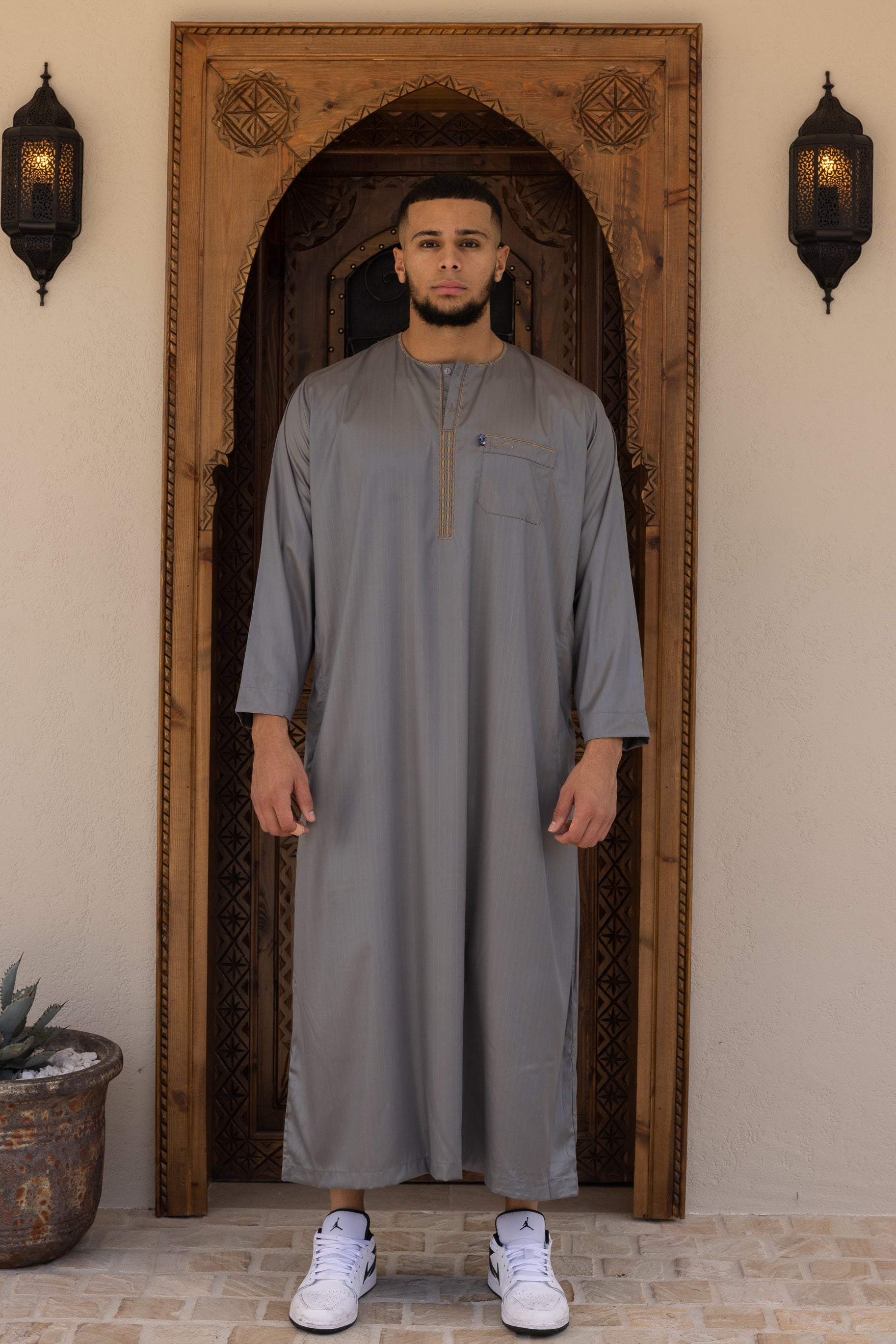 Men's Ikaf Polyester Long Sleeve Abaya - Forest