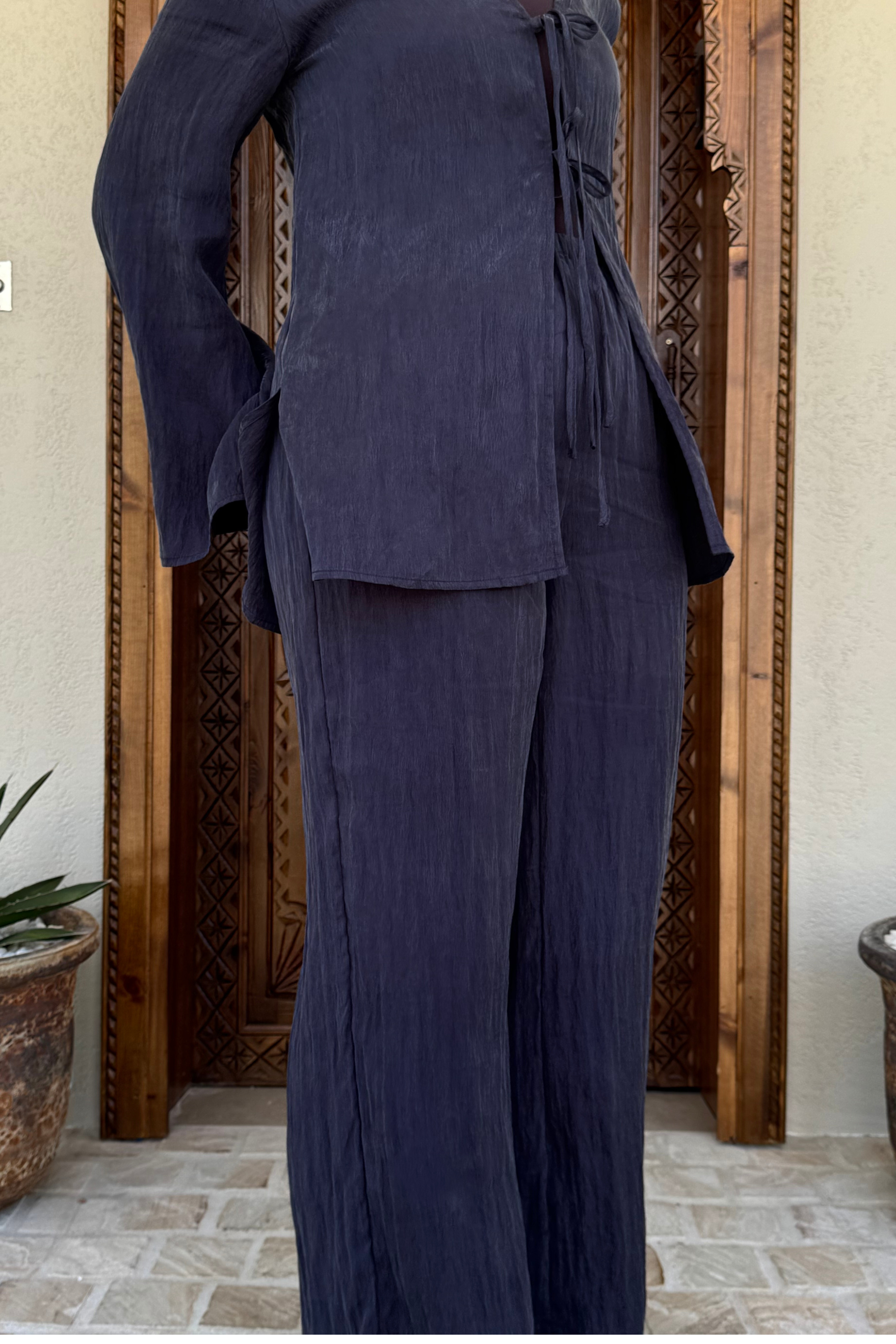 Nadira Tencel Pants - Navy