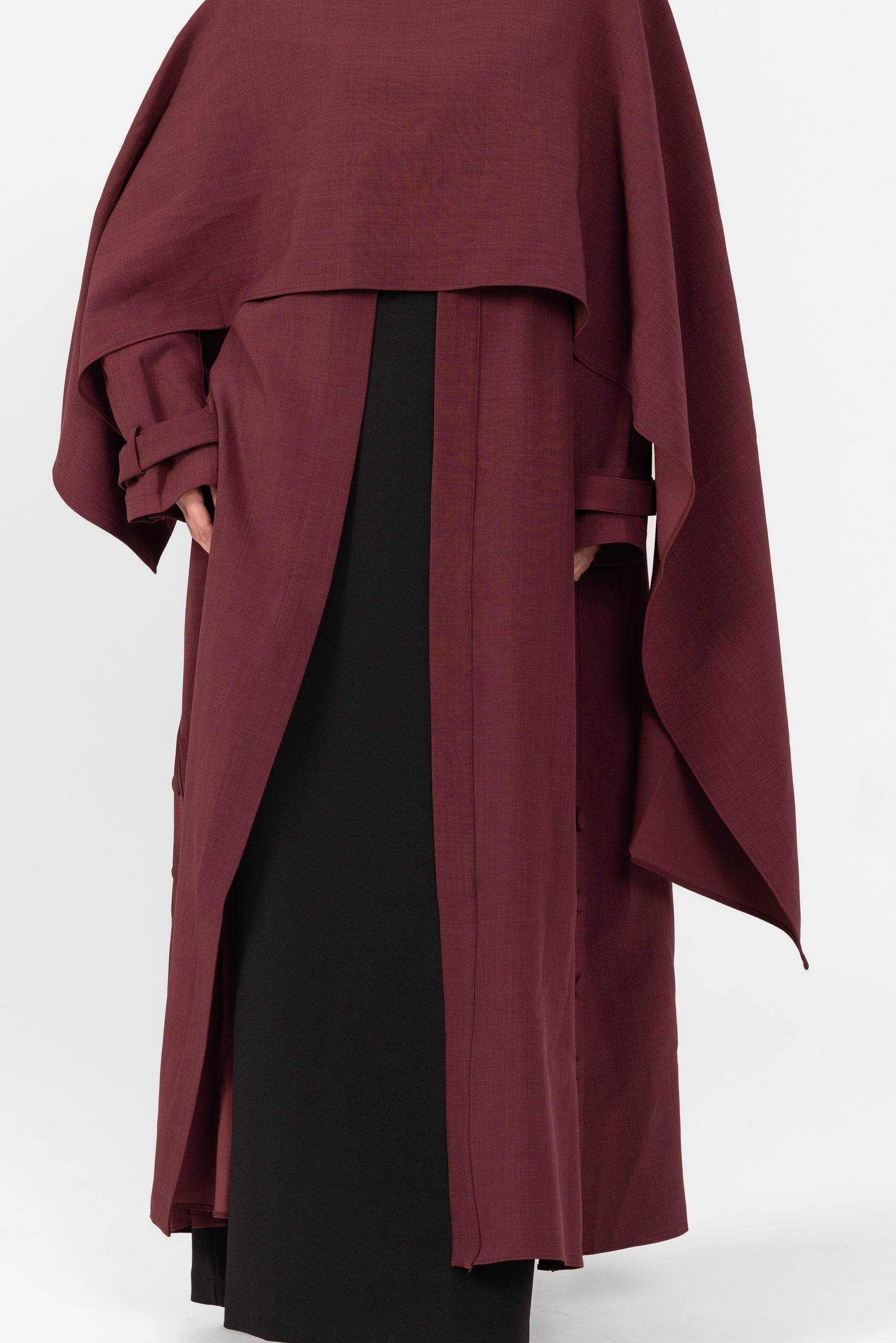 Estella Coat Abaya - Mulberry