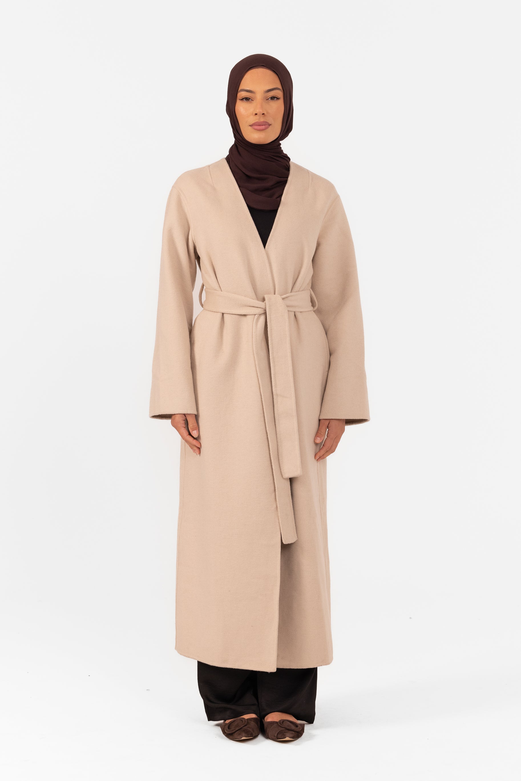 Tara Longline Coat - Stone