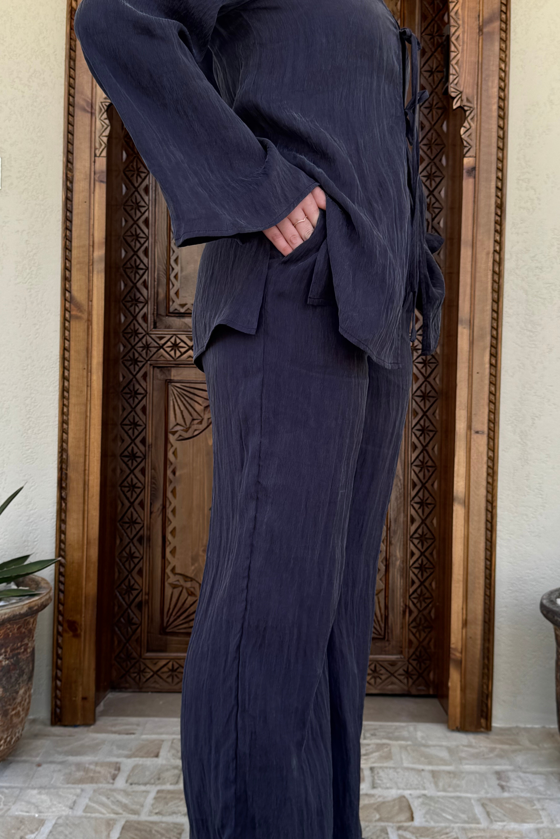 Nadira Tencel Pants - Navy