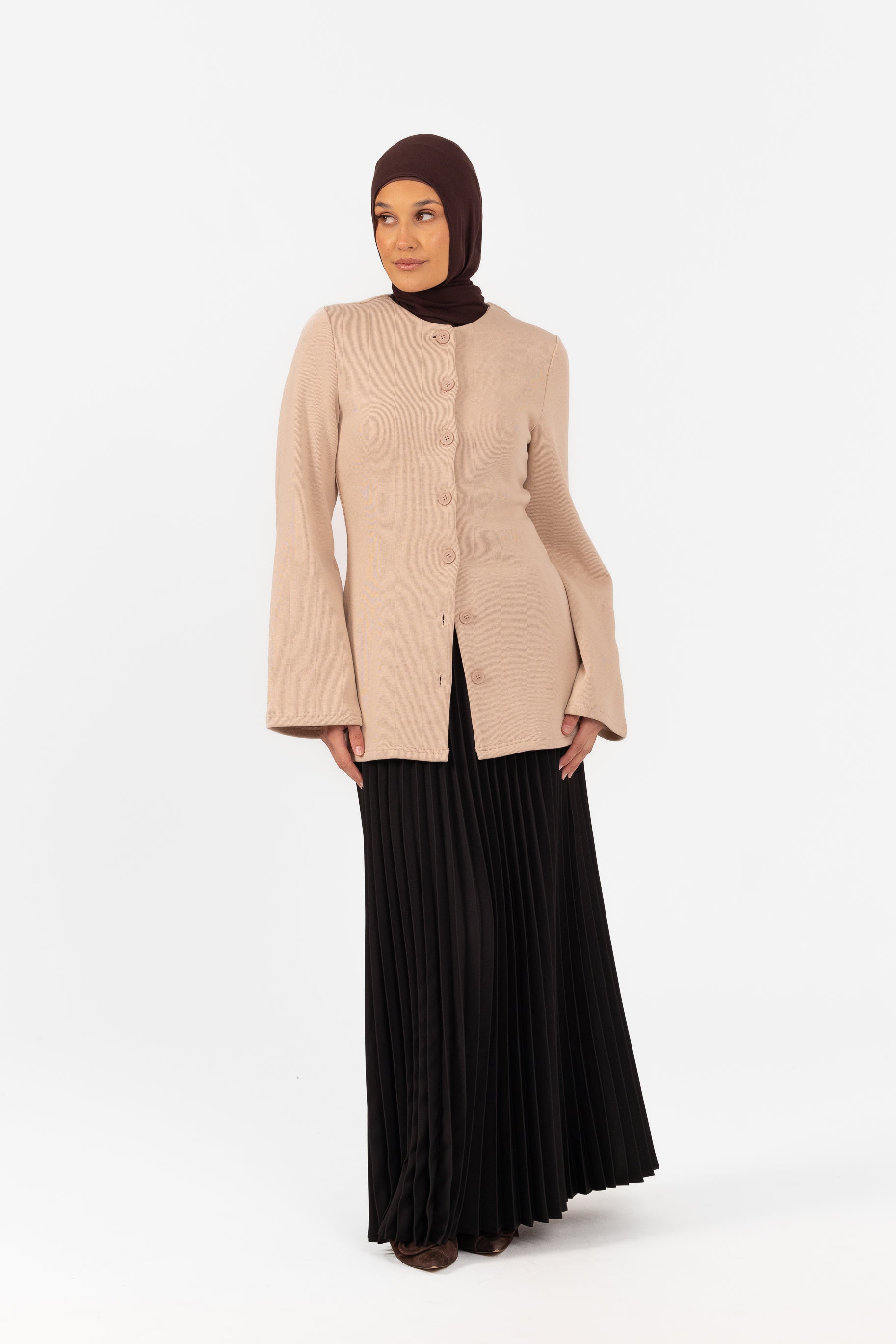 Pleated Maxi Skirt - Black