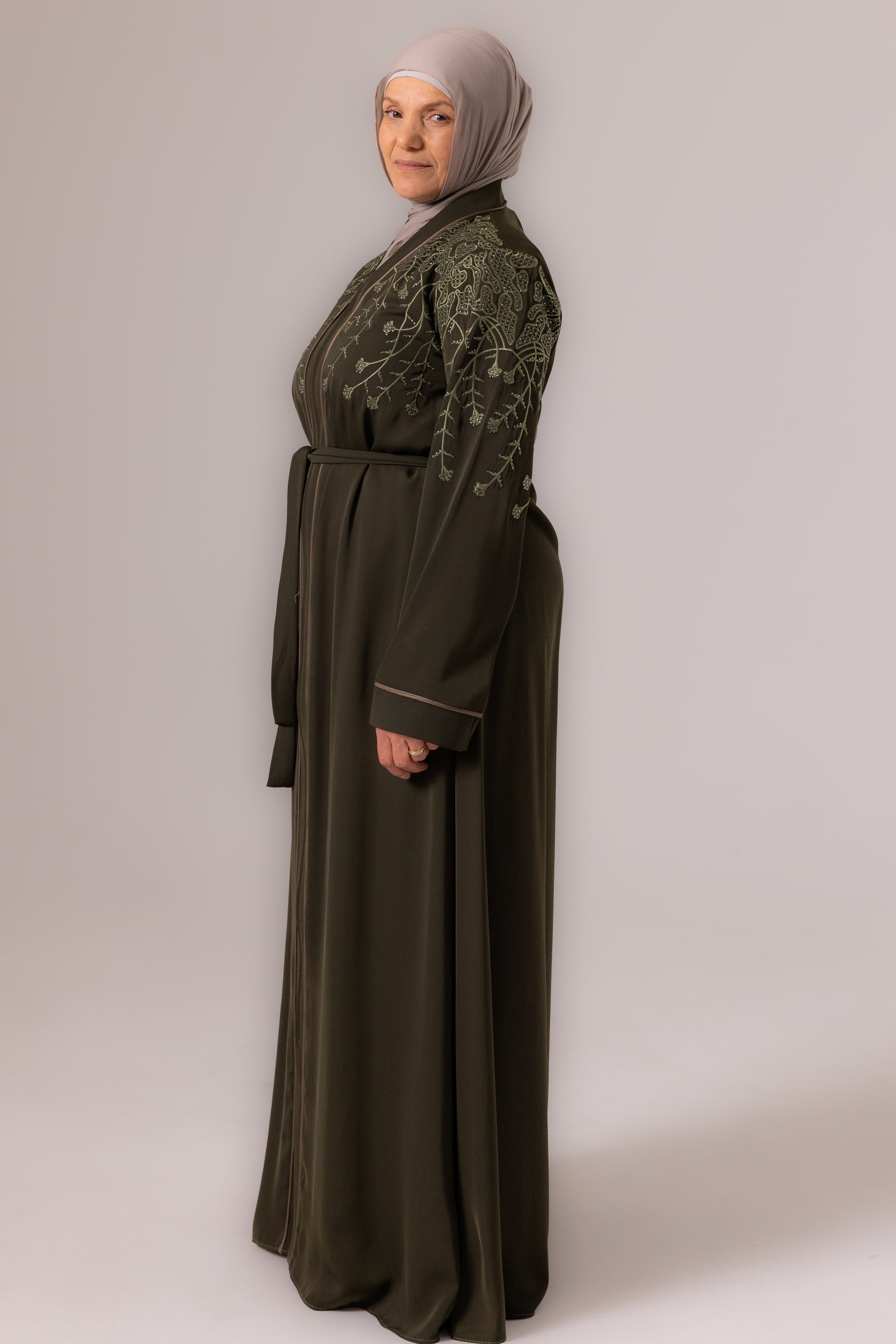 Ladies Elegant Abaya - Army