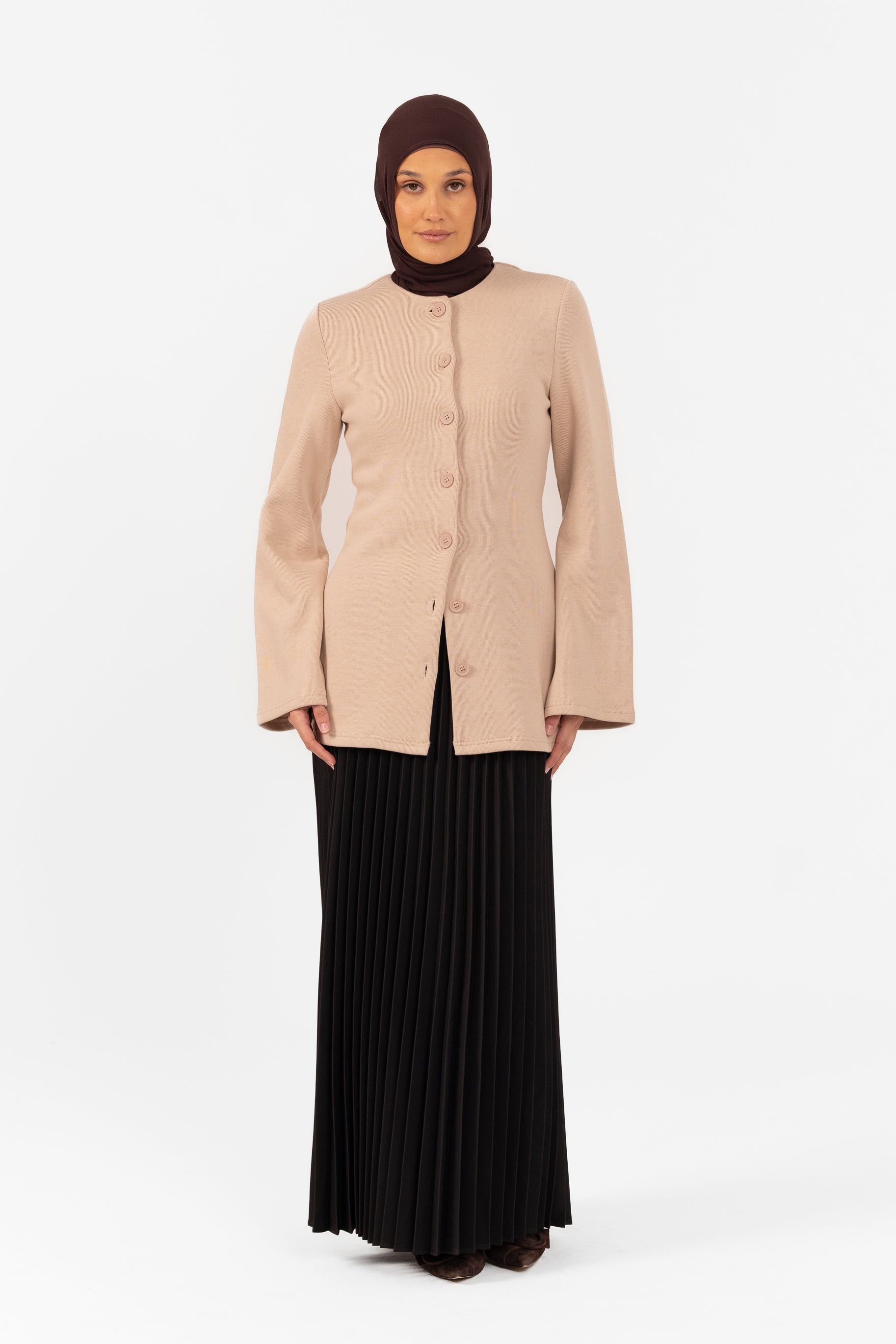 Nevene Knit Cardigan - Oat