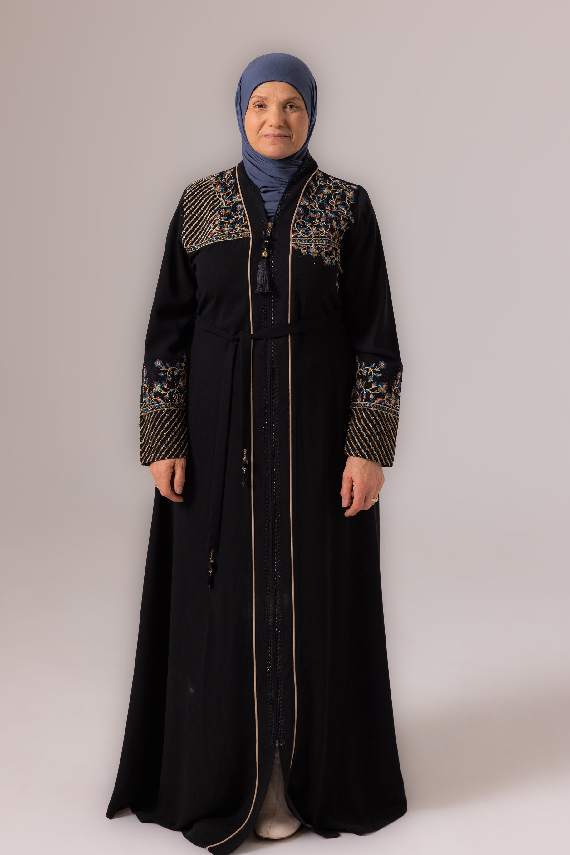 Ladies Abaya - Black & Nude
