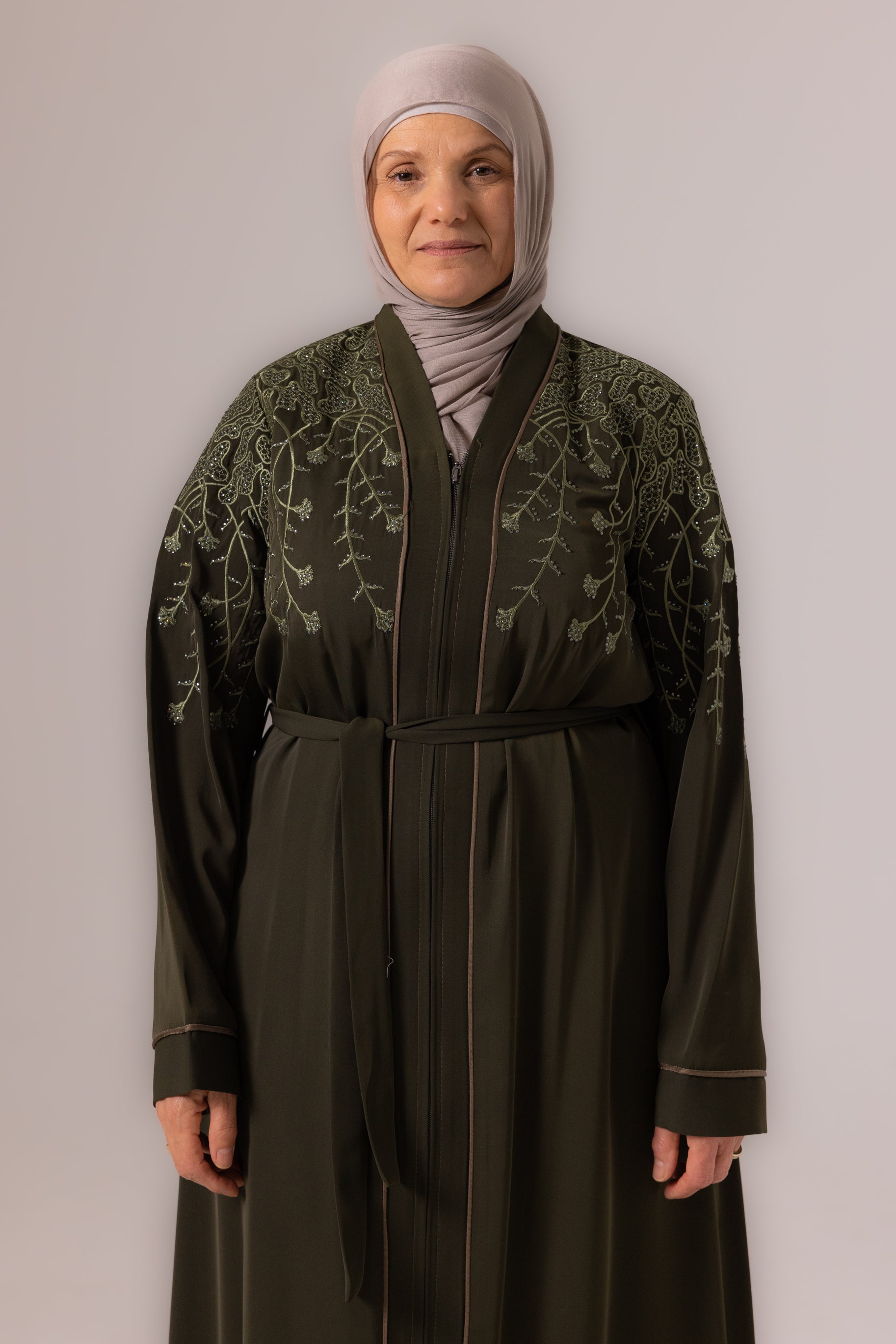 Ladies Elegant Abaya - Army
