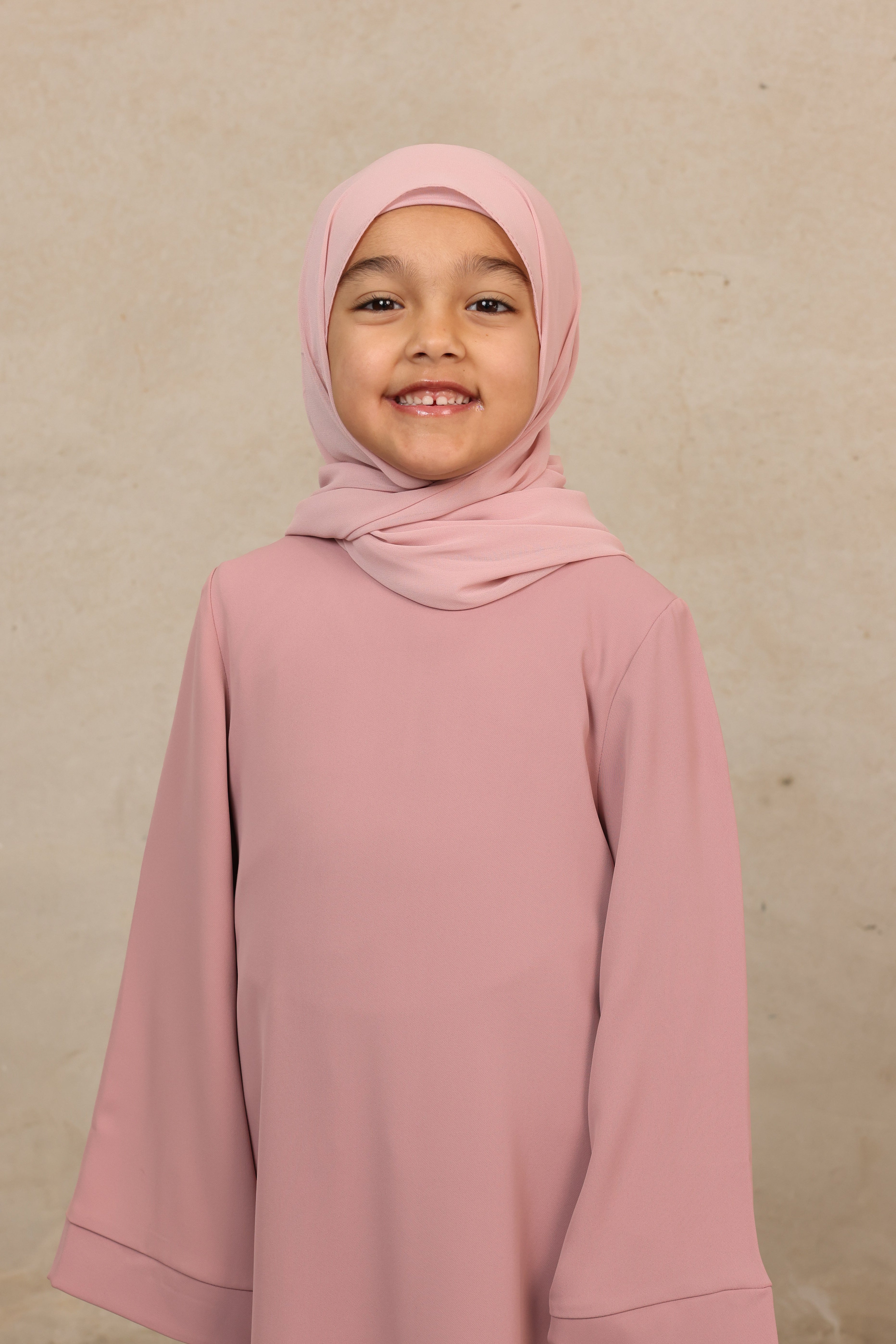 Alaia Girl's Signature Abaya - Dusty Pink