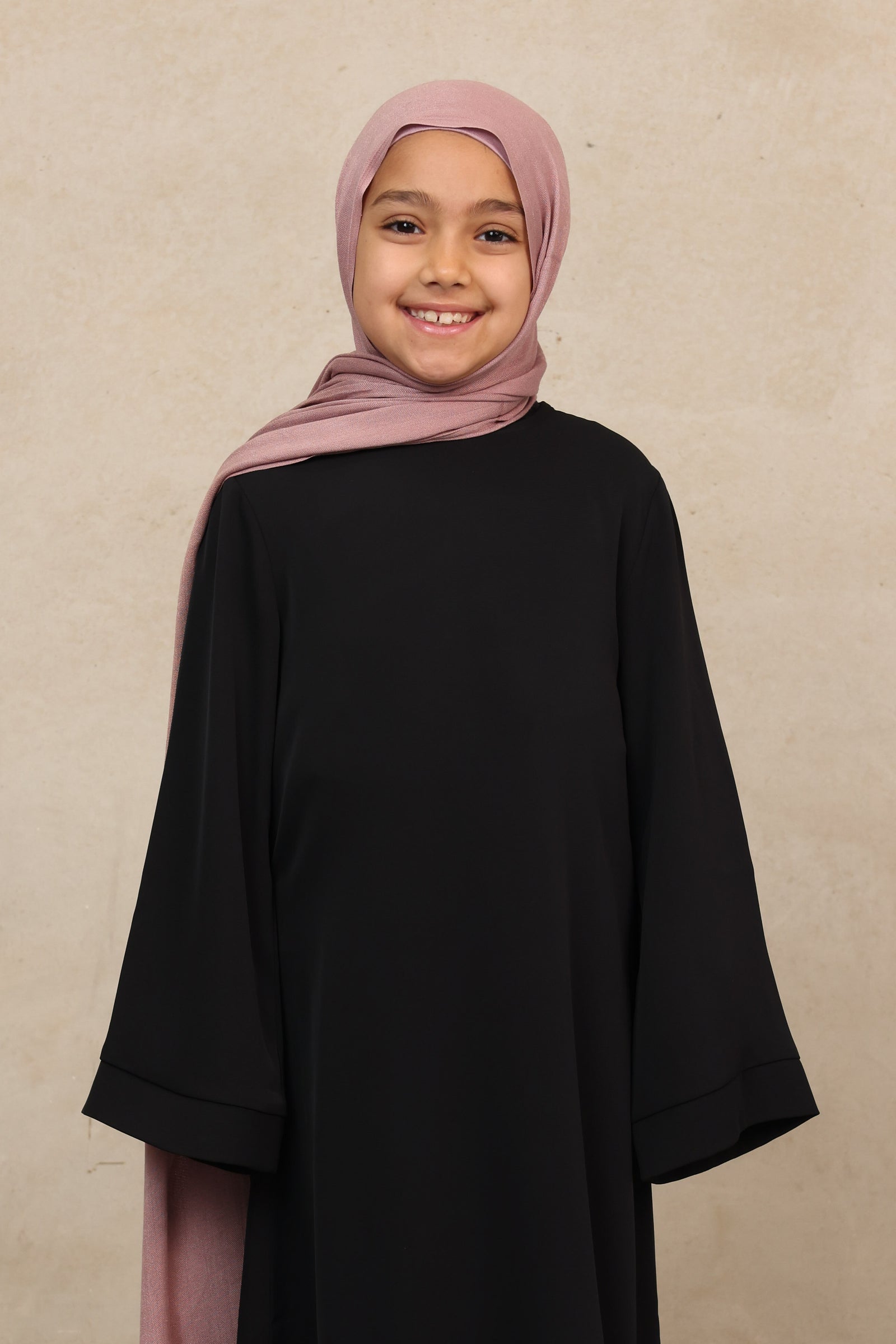 Alaia Girl s Signature Abaya Black Boutique Nour Al Houda