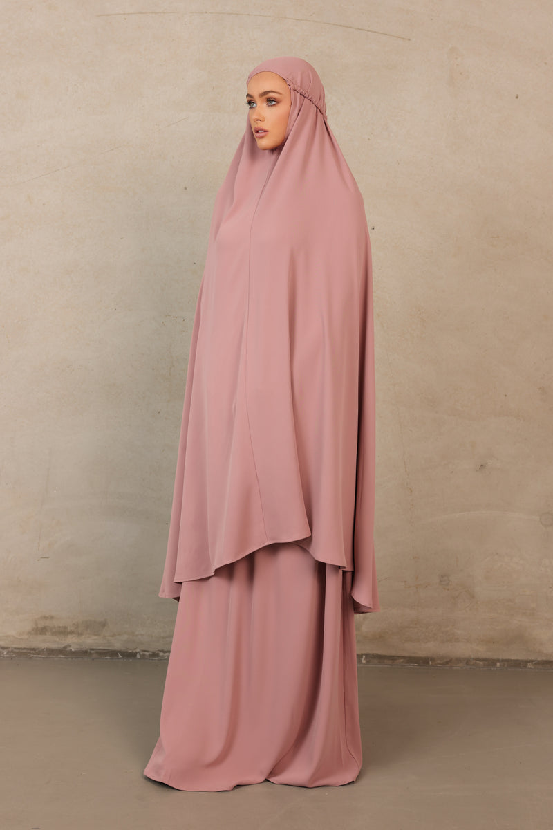 Alaia Ladies 2pc Prayer Clothes - DUSTY PINK