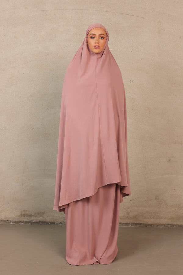 Alaia Ladies 2pc Prayer Clothes - DUSTY PINK
