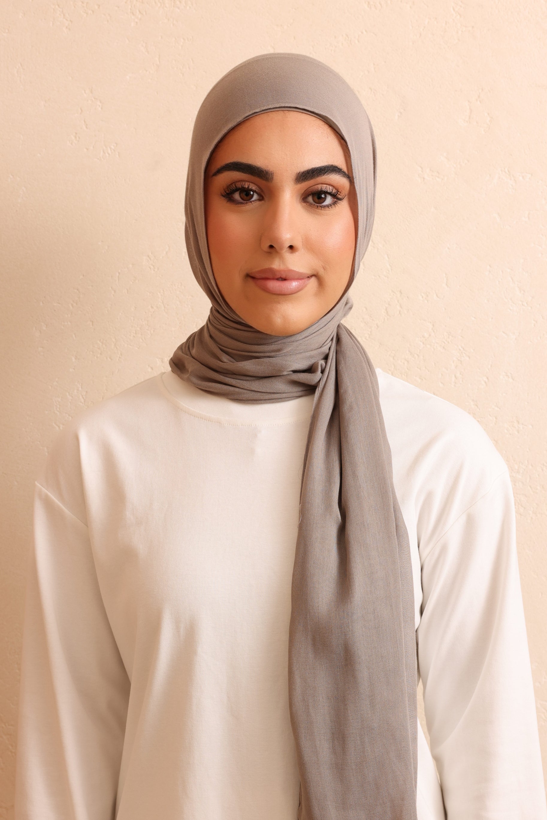 Single Stitched Modal Hijab - Ash