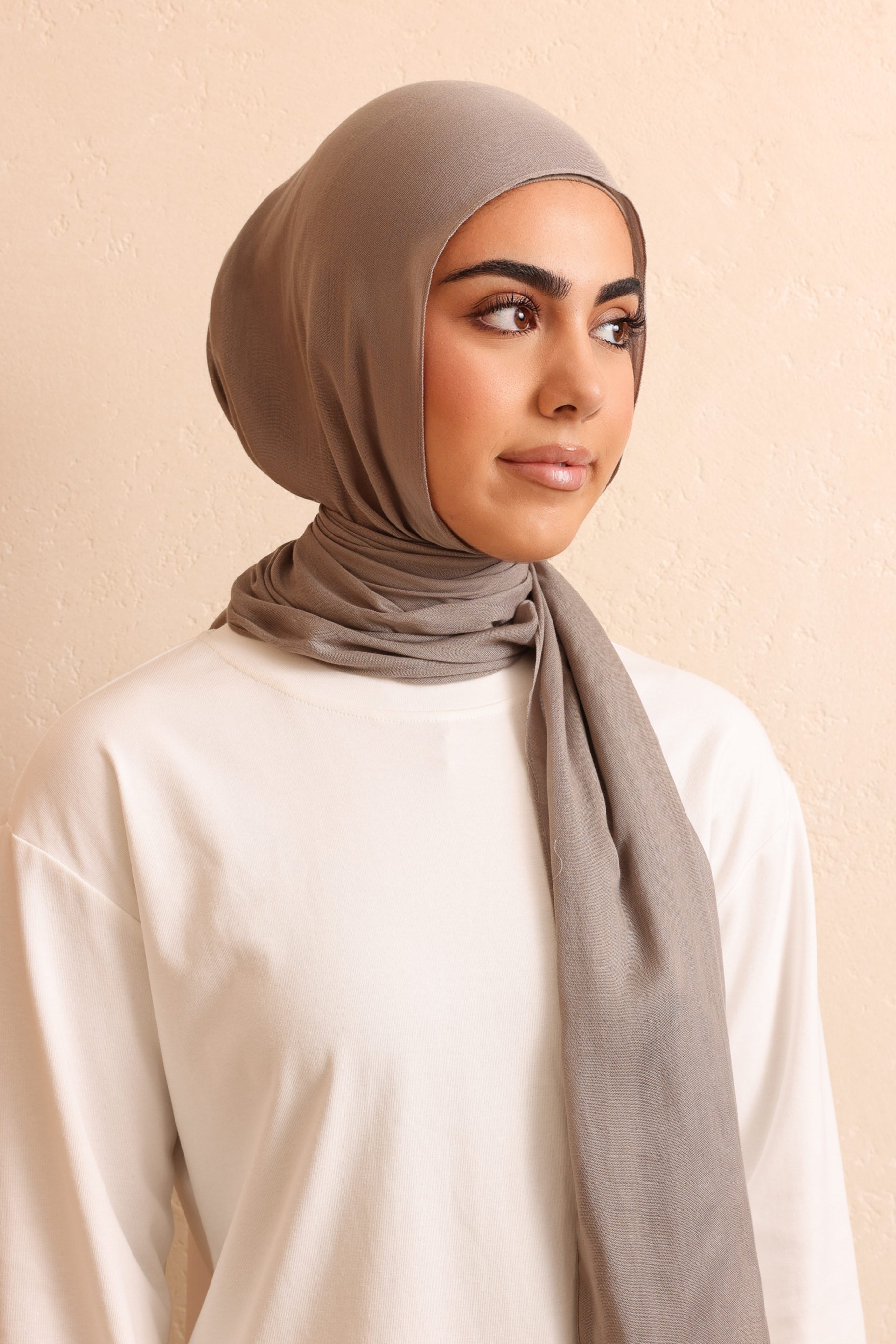 Single Stitched Modal Hijab - Ash