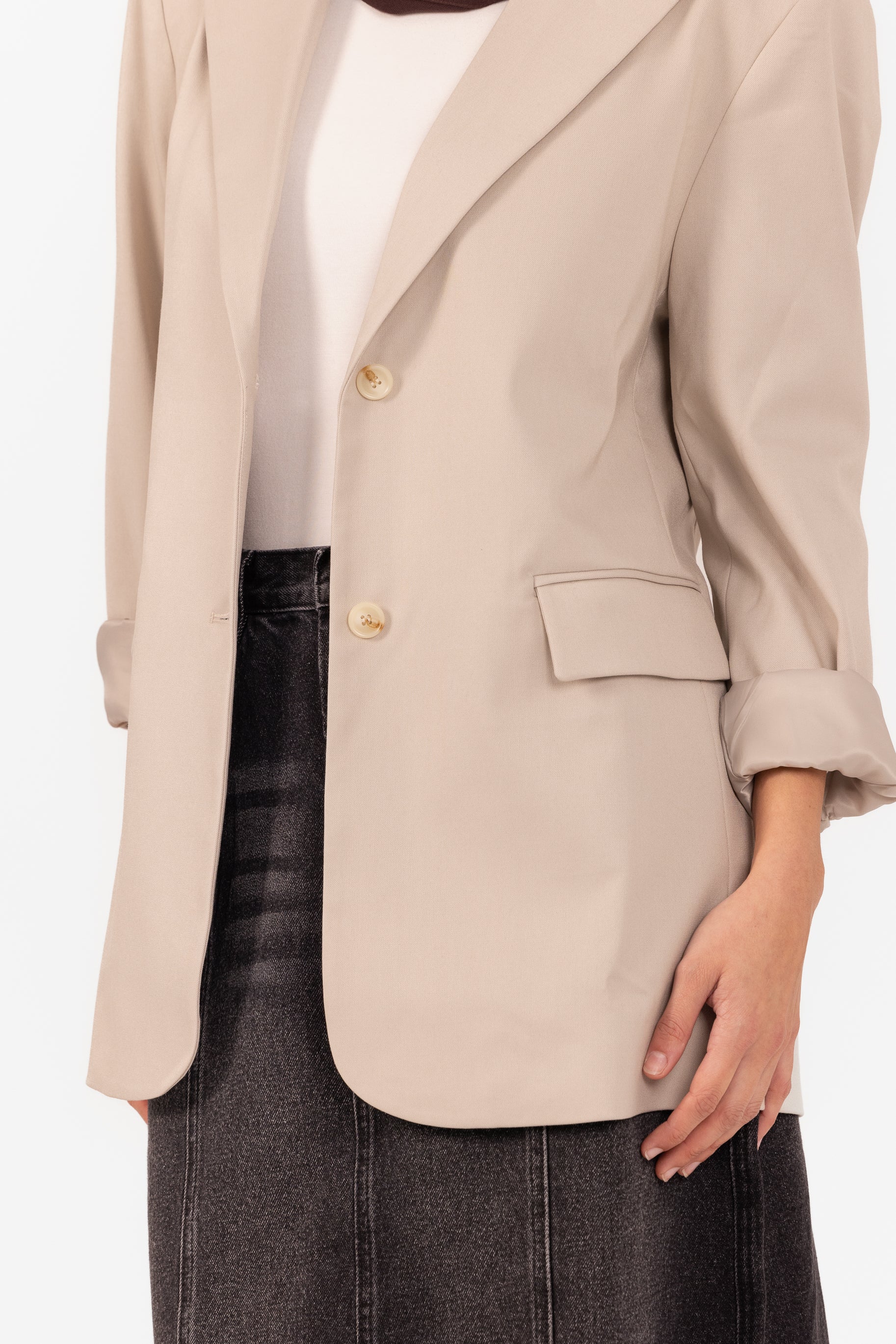 Bianca Oversized Blazer - Stone