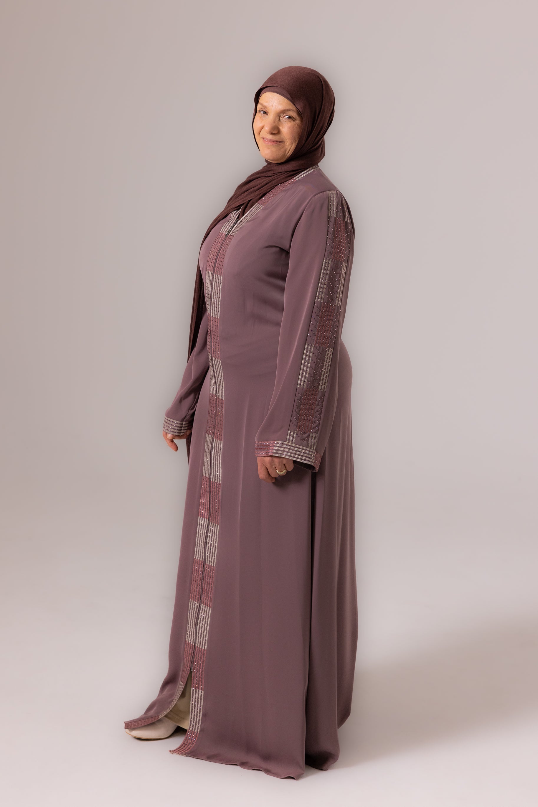 Ladies Elegant Abaya - Mauve