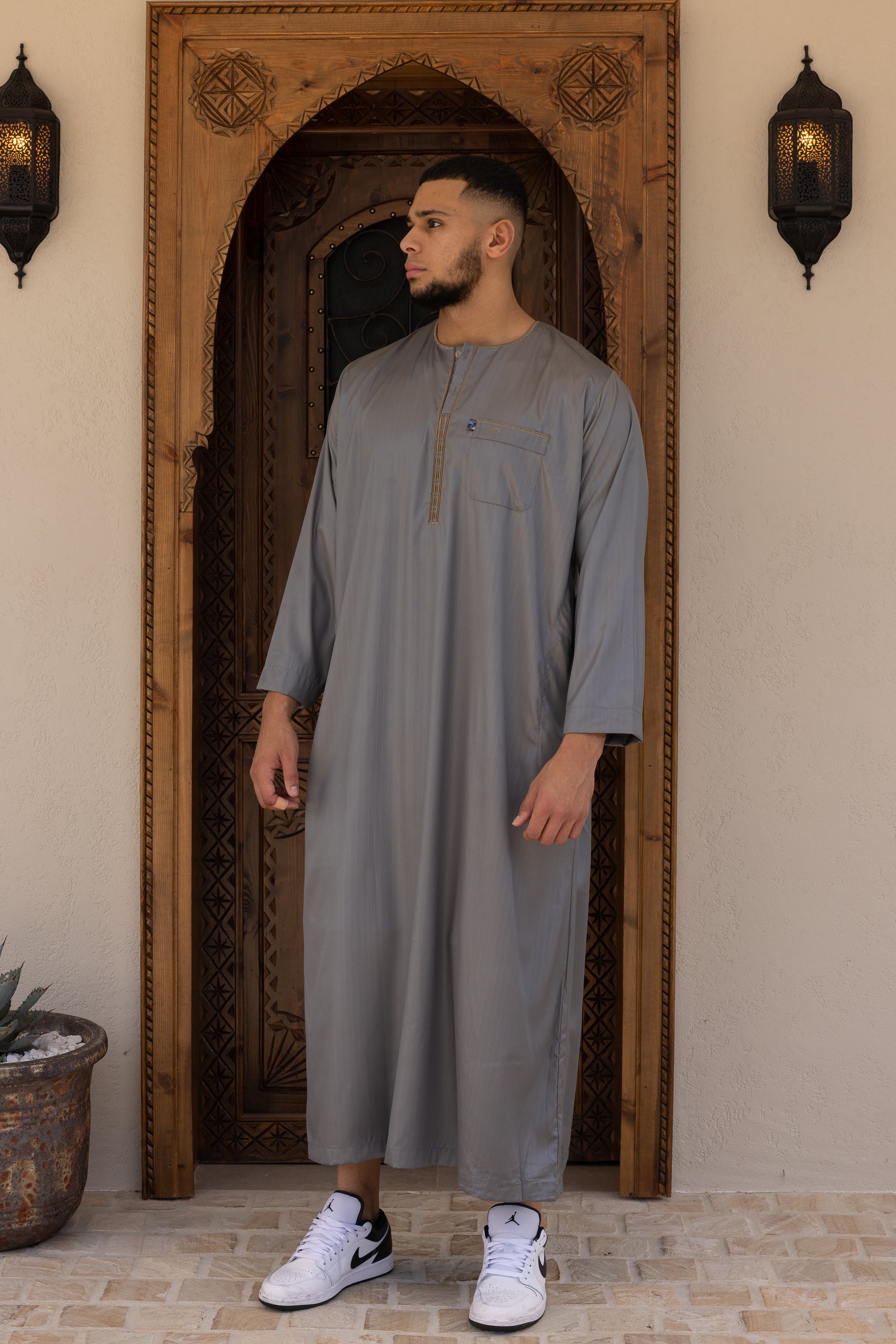 Men's Ikaf Polyester Long Sleeve Abaya - Forest